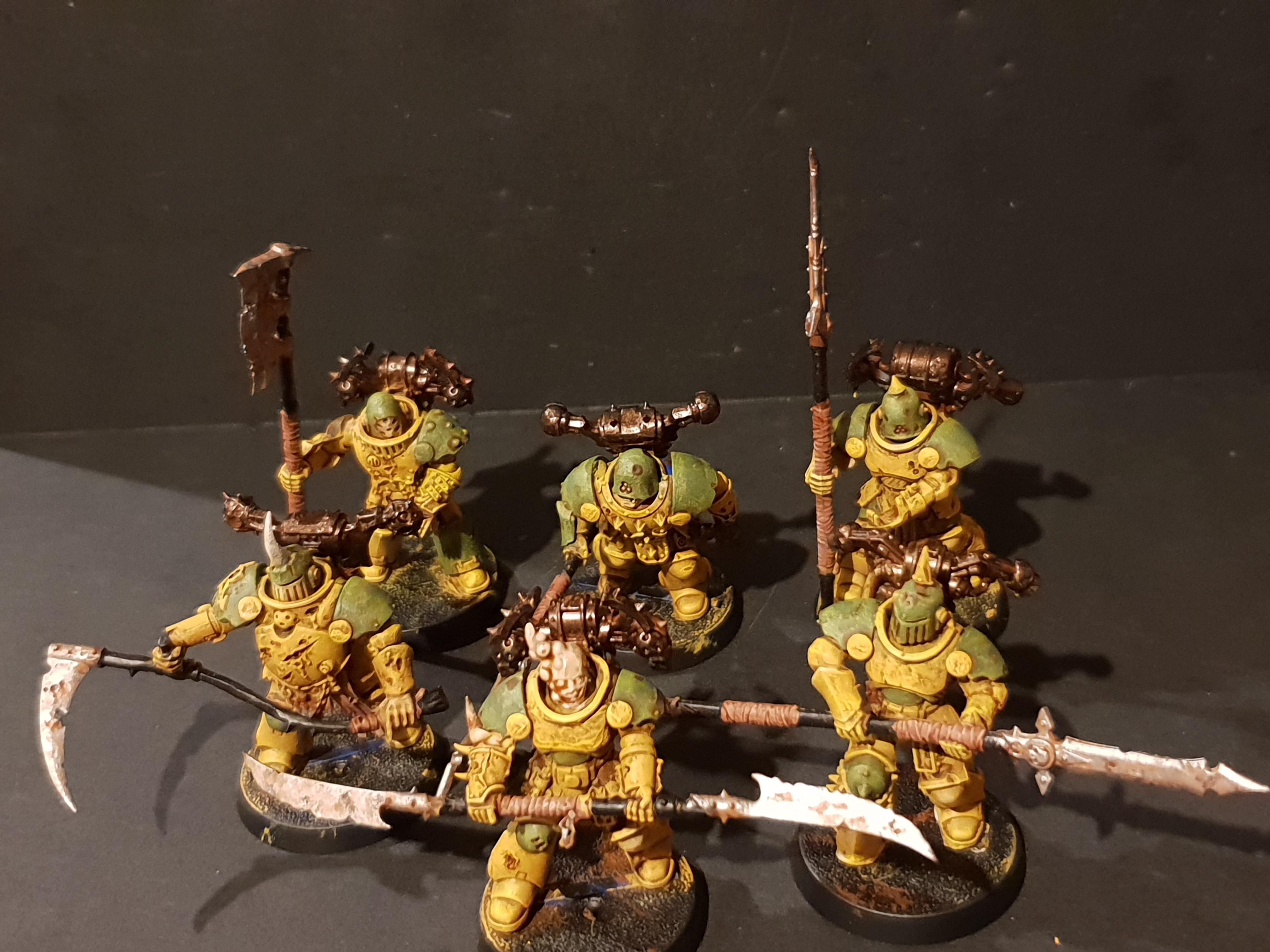 Chaos, Chaos Space Marines, Conversion, Nurgle, Painting Progress, Warhammer 40,000, Work In Progress