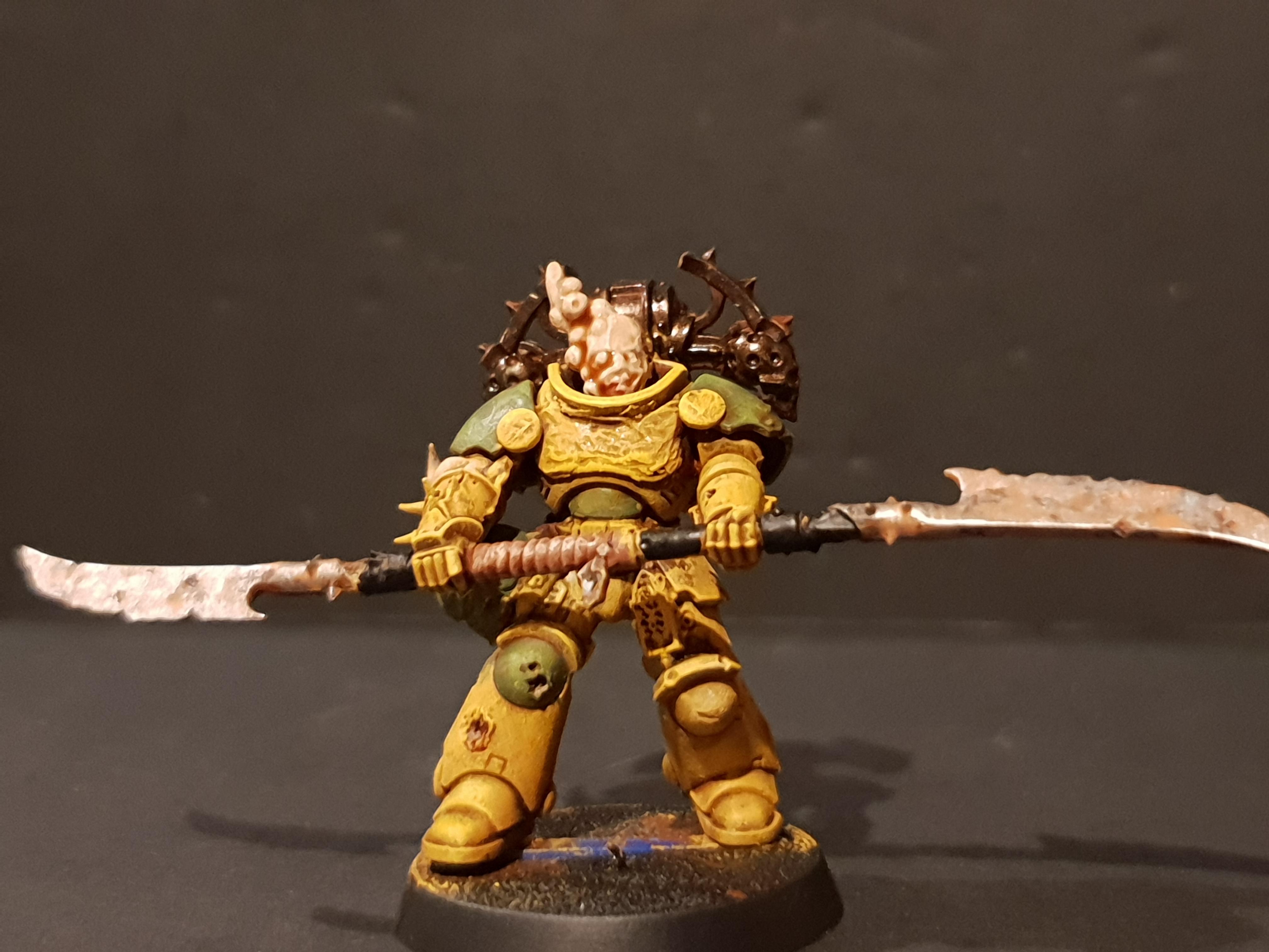 Chaos, Chaos Space Marines, Conversion, Nurgle, Painting Progress, Warhammer 40,000, Work In Progress