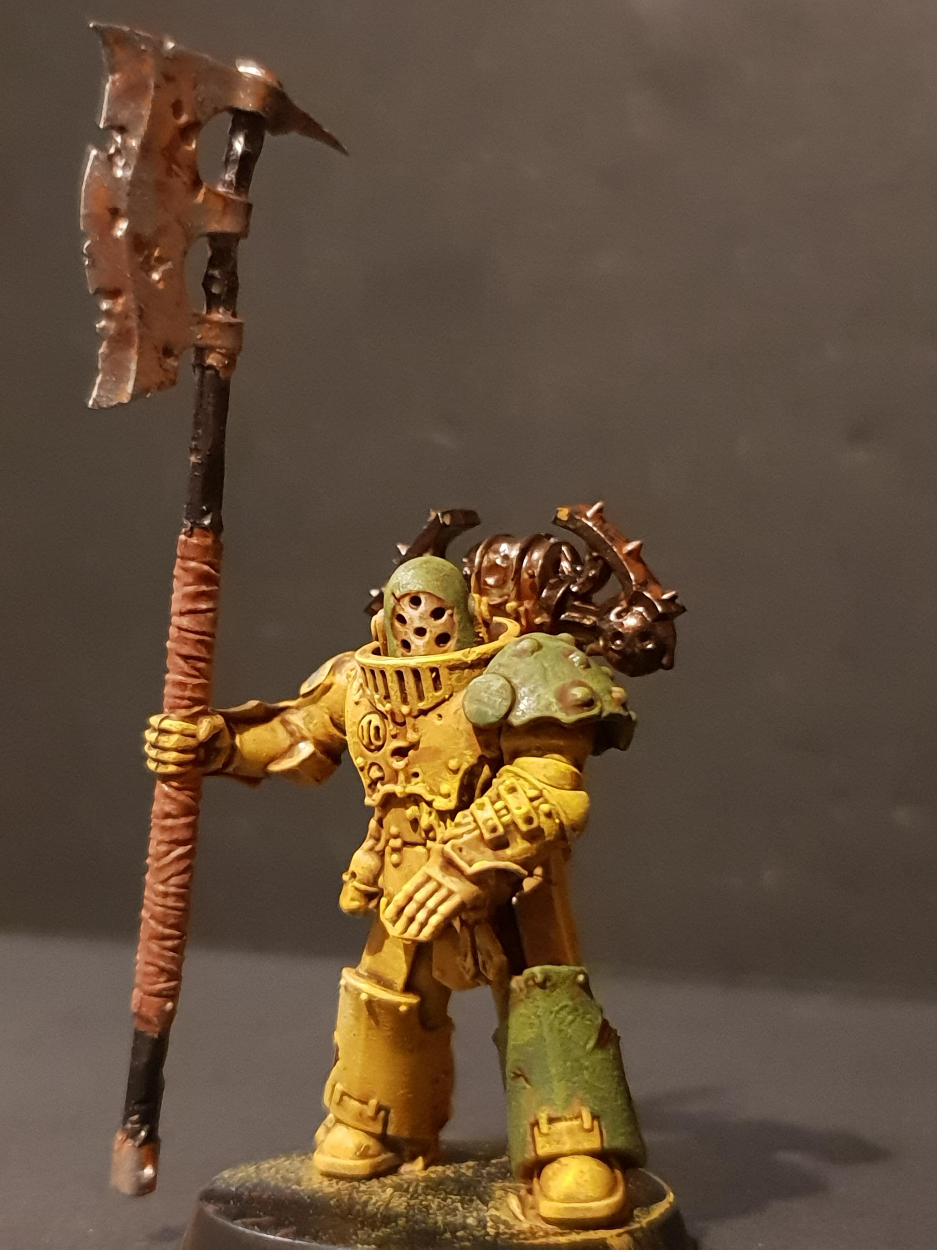 Chaos, Chaos Space Marines, Conversion, Nurgle, Painting Progress, Warhammer 40,000, Work In Progress