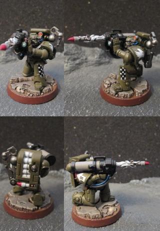Warhammer 40K Space Marine Heroes Brother Remus w/ Missile Launcher 