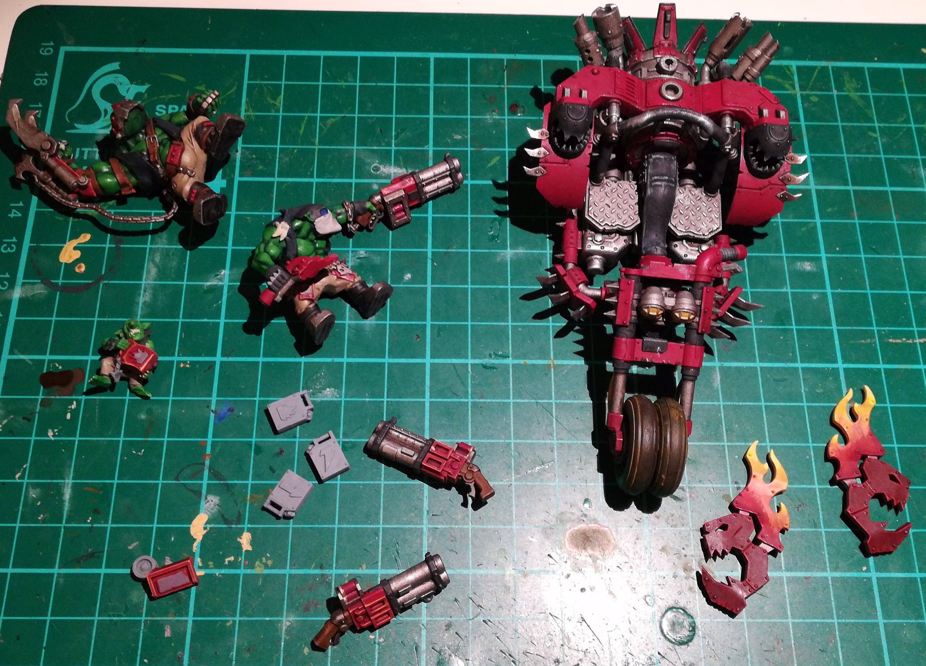 Ork Deffkilla Wartrike, Orks, Warboss, Wartrike, Work In Progress