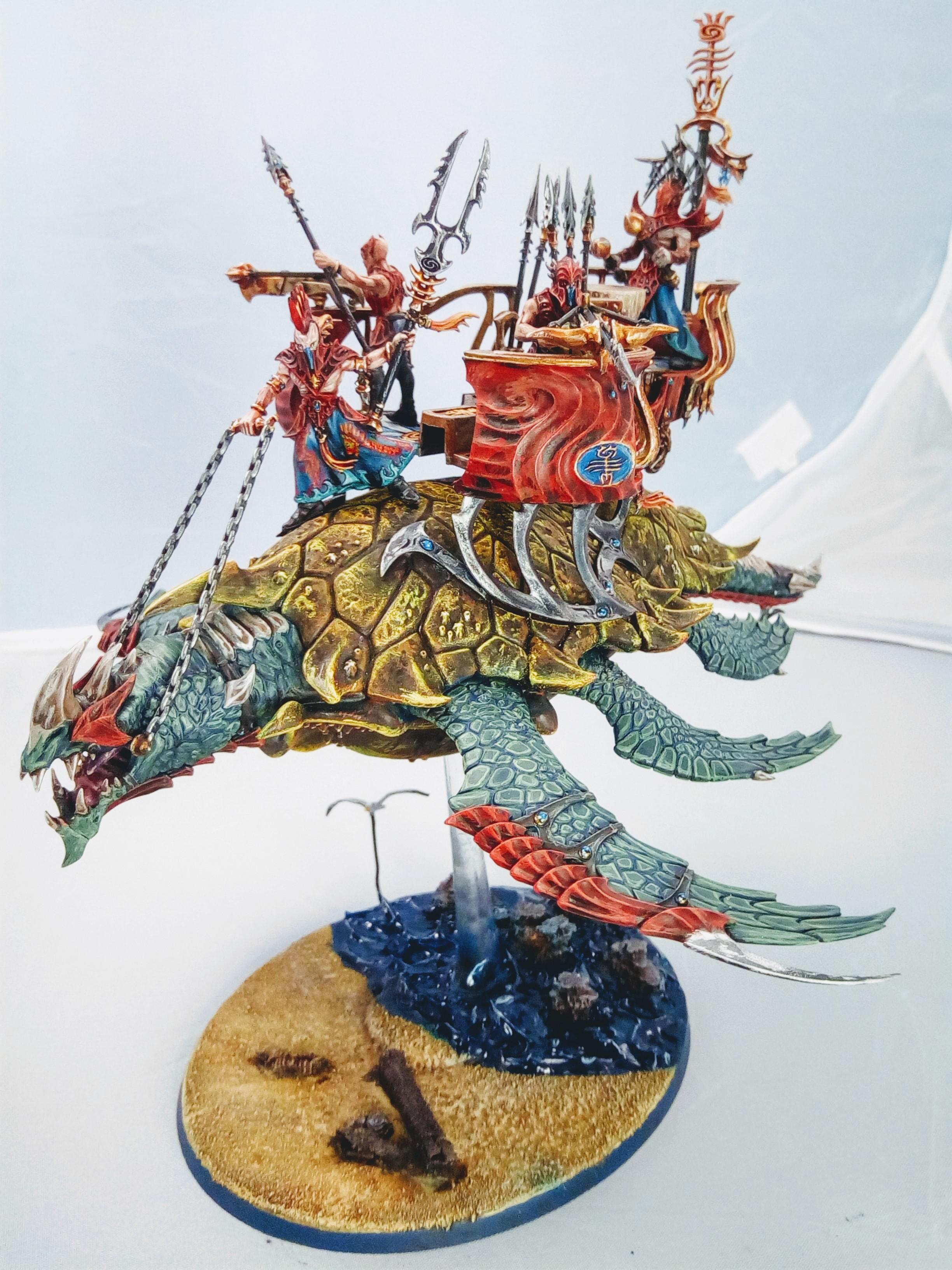 Age Of Sigmar, Base, Beach, Games Workshop, Idk, Idoneth Deepkin, Leviadon, Sea, Turtle