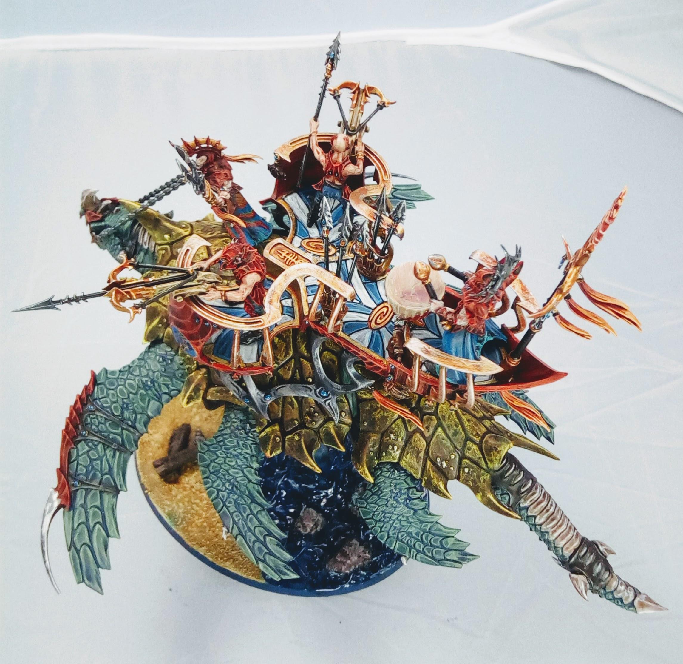 Age Of Sigmar, Base, Beach, Games Workshop, Idk, Idoneth Deepkin, Leviadon, Sea