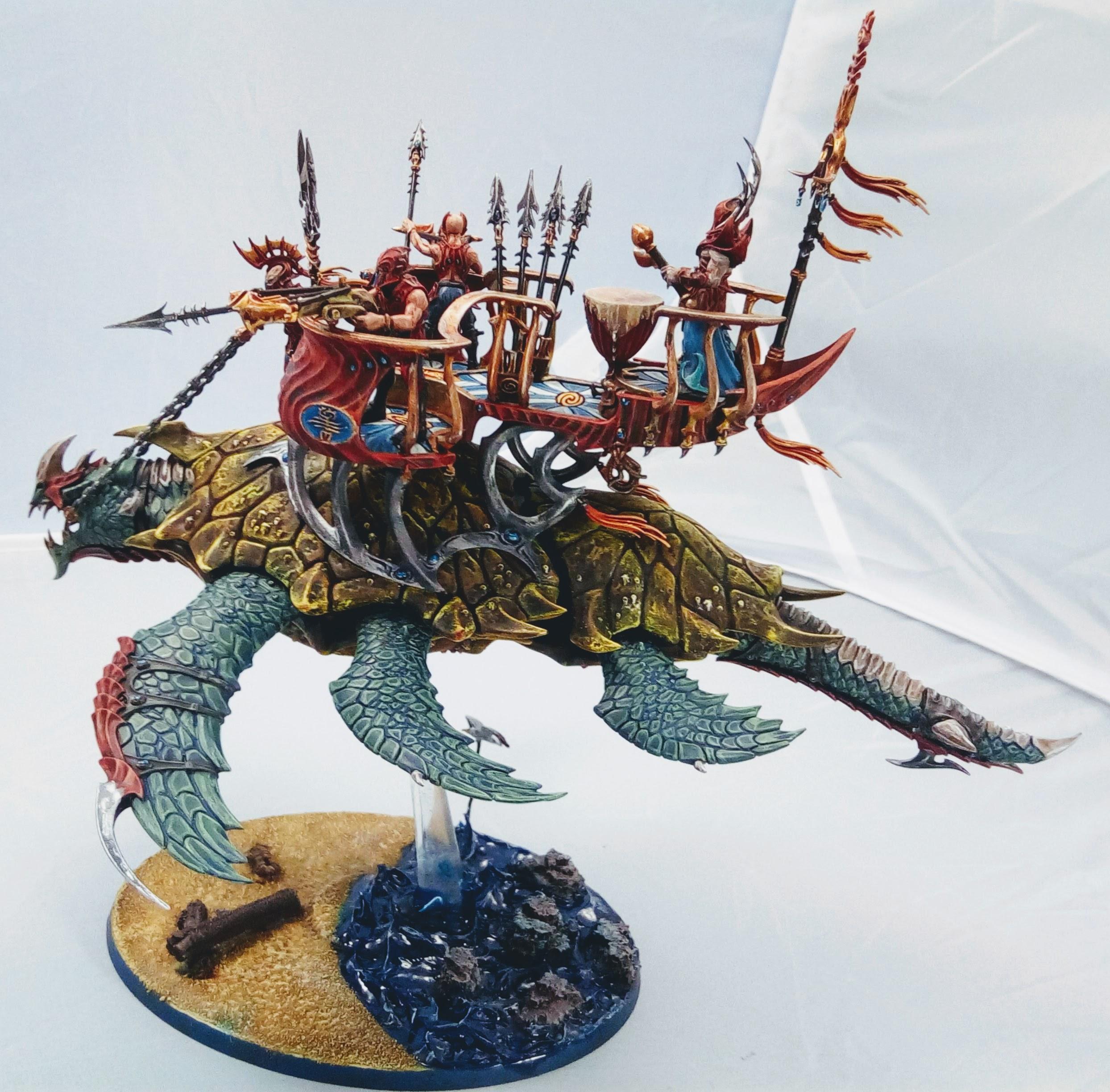 Age Of Sigmar, Base, Beach, Games Workshop, Idk, Idoneth Deepkin, Leviadon, Sea