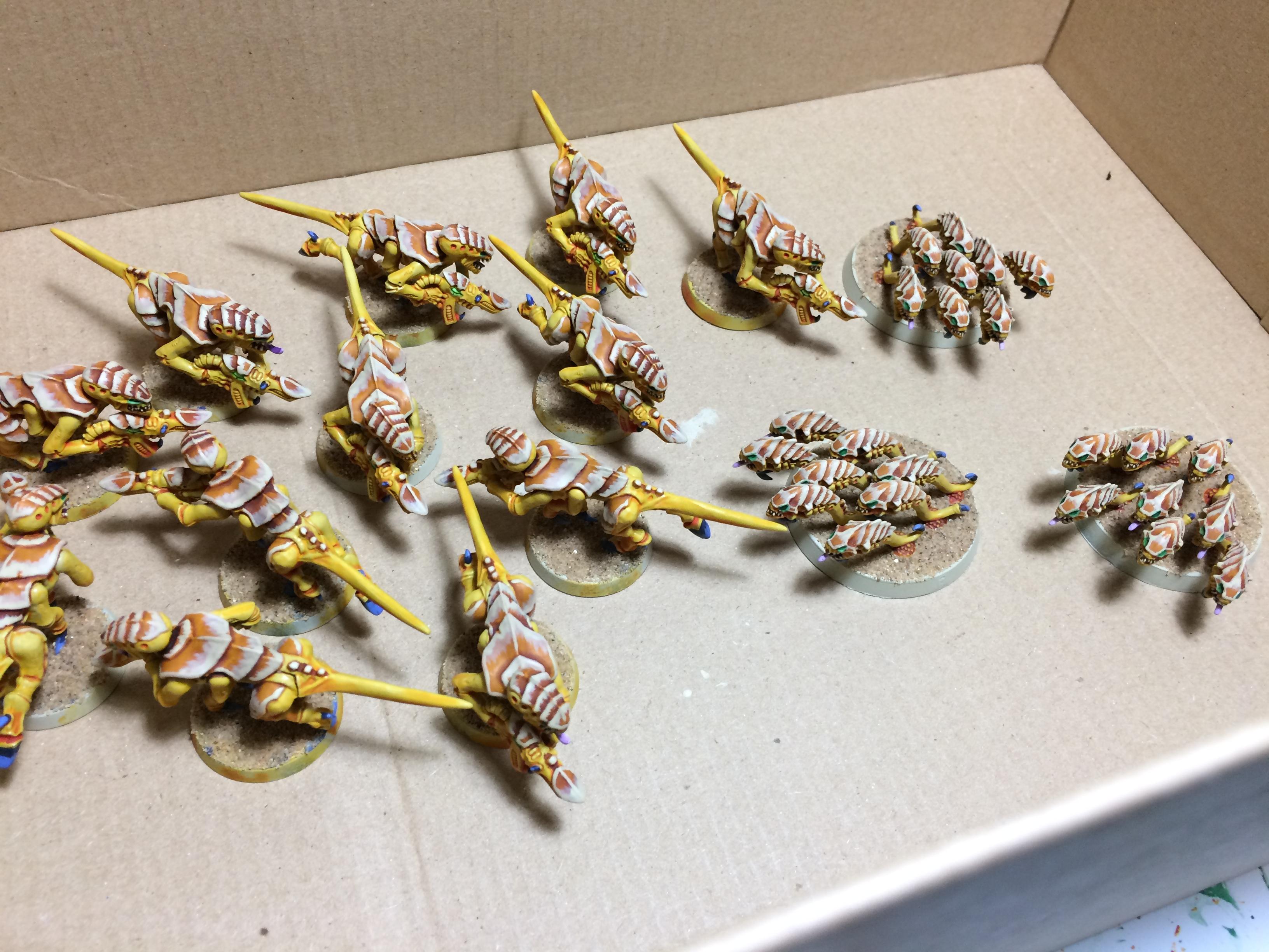 Mastodon, Ripper Swarms, Termagants, Tyranids, Yellow