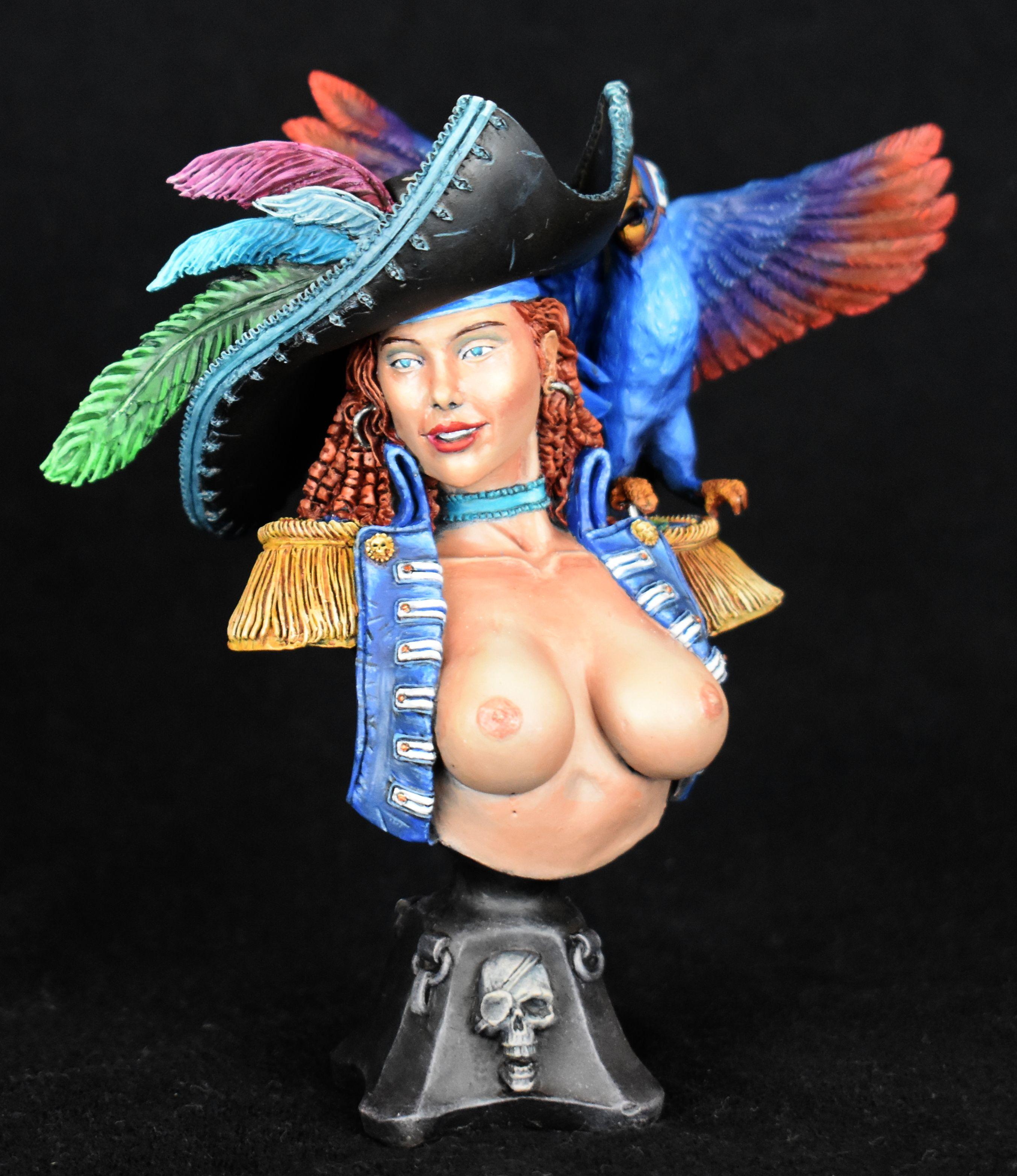 Bust, Busts, Colour, Non-Metallic Metal, Nsfw, Pirate