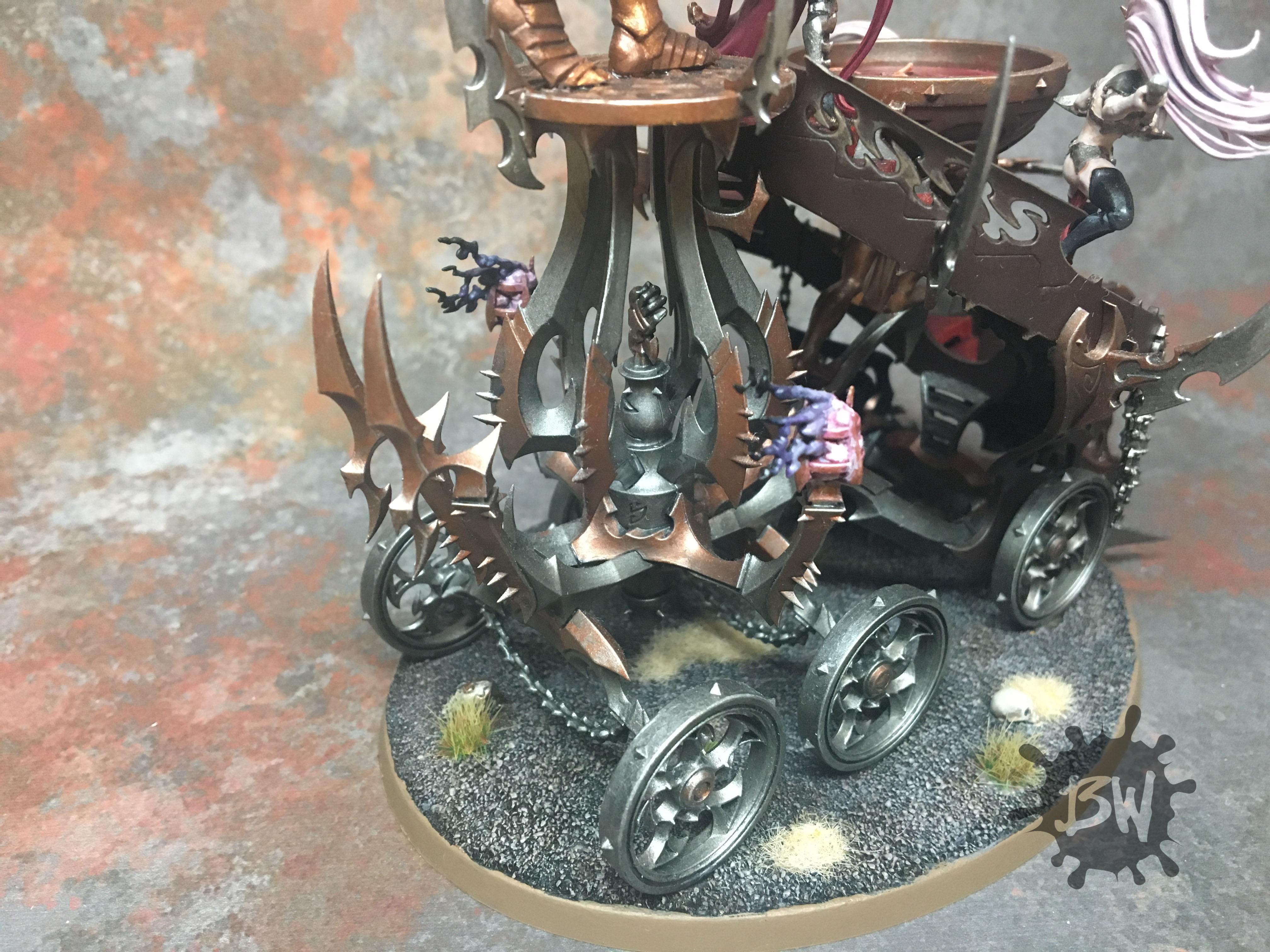 Age Of Sigmar, Bw, Daughters Of Khaine, Games Workshop, Order, Painting, Slaughter Queen On Cauldron Of Blood, Warhammer Fantasy
