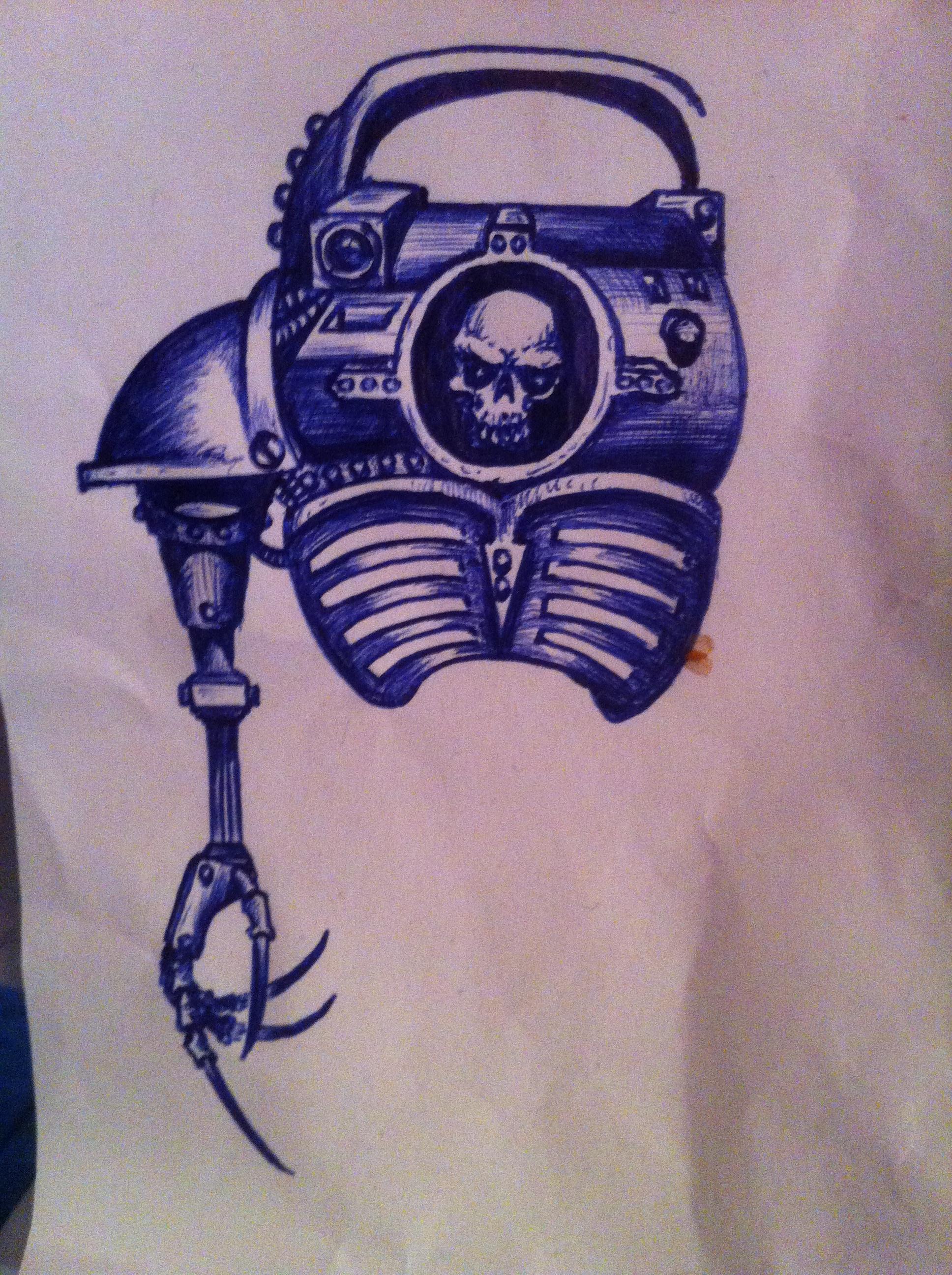 Cryx, Drawing, Machine, Mech, Warjack, Warmachine
