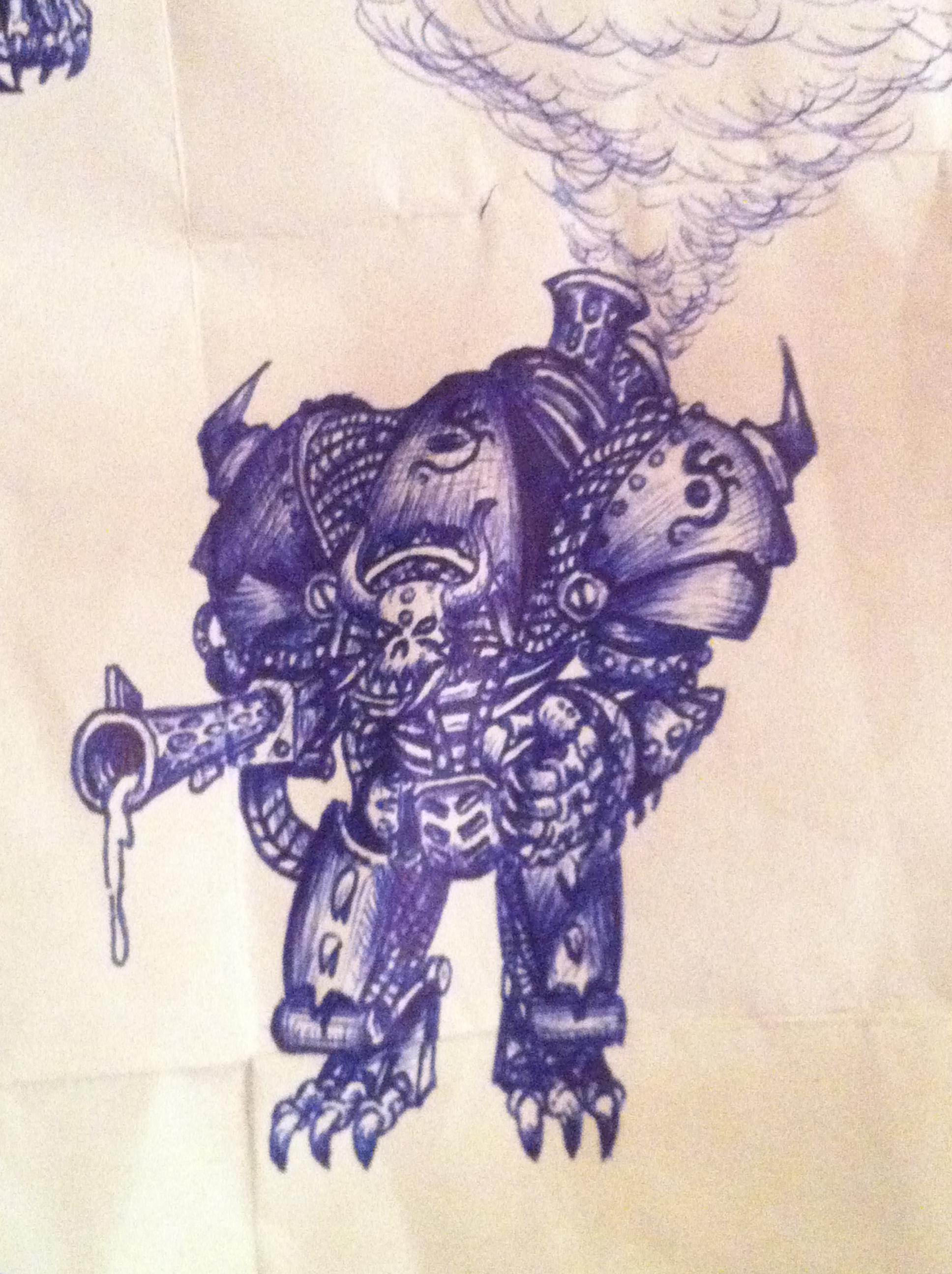 Cryx, Drawing, Machine, Mech, Warjack, Warmachine