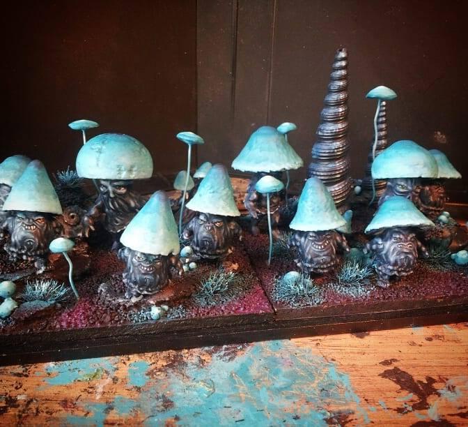 mushroom men by Bog's Minis (small kickstarter from the states, 3d printed)