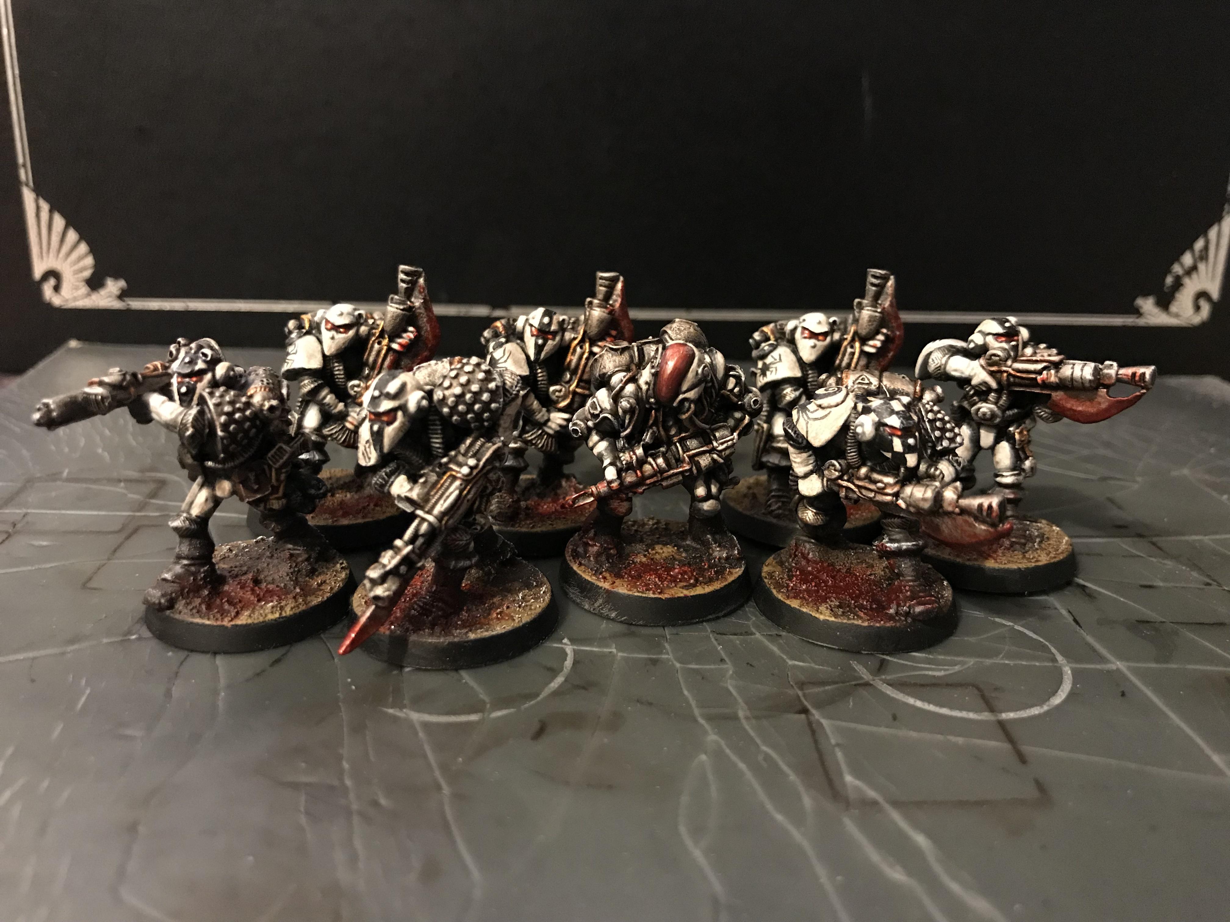 Checker Board, Marine Advancing, Pewter, Rogue Trader, Space Marines, Tactical Squad