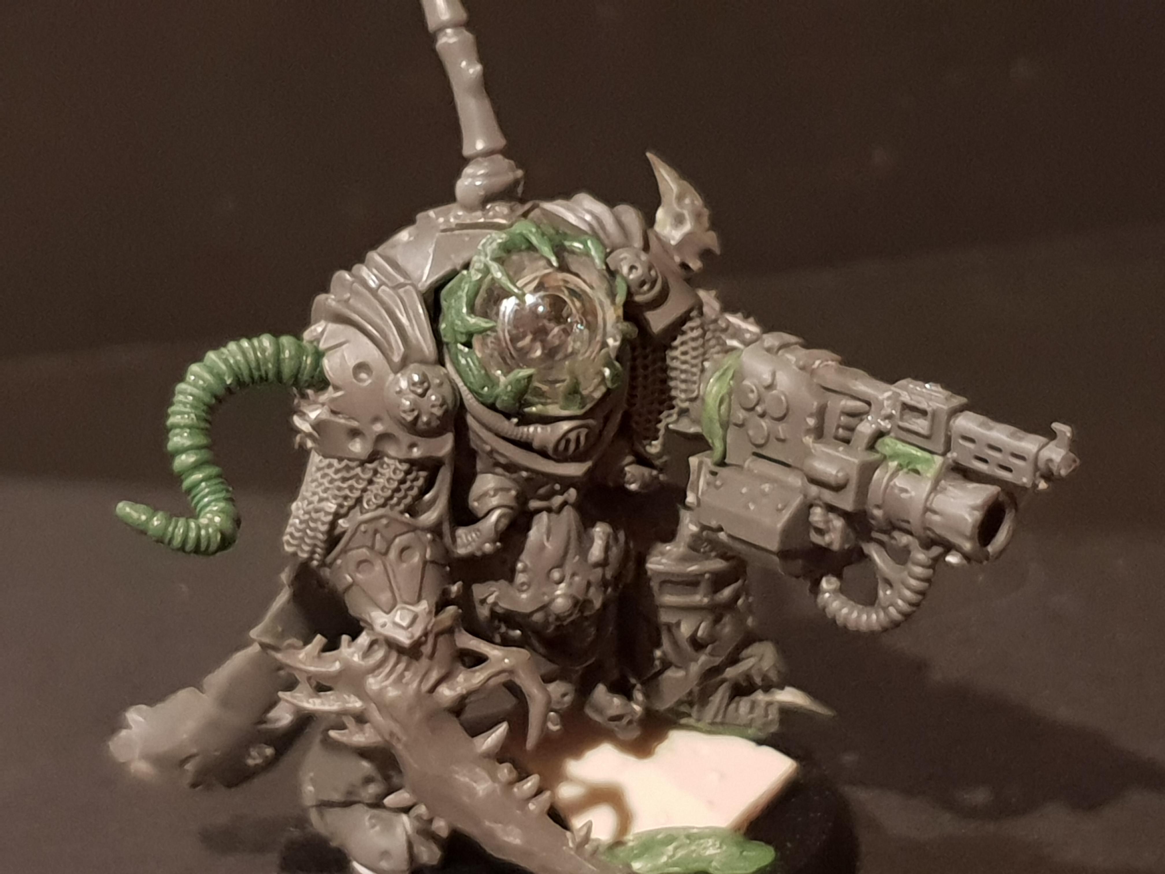 Champion, Chaos, Chaos Space Marines, Conversion, Nurgle, Warhammer 40,000, Work In Progress