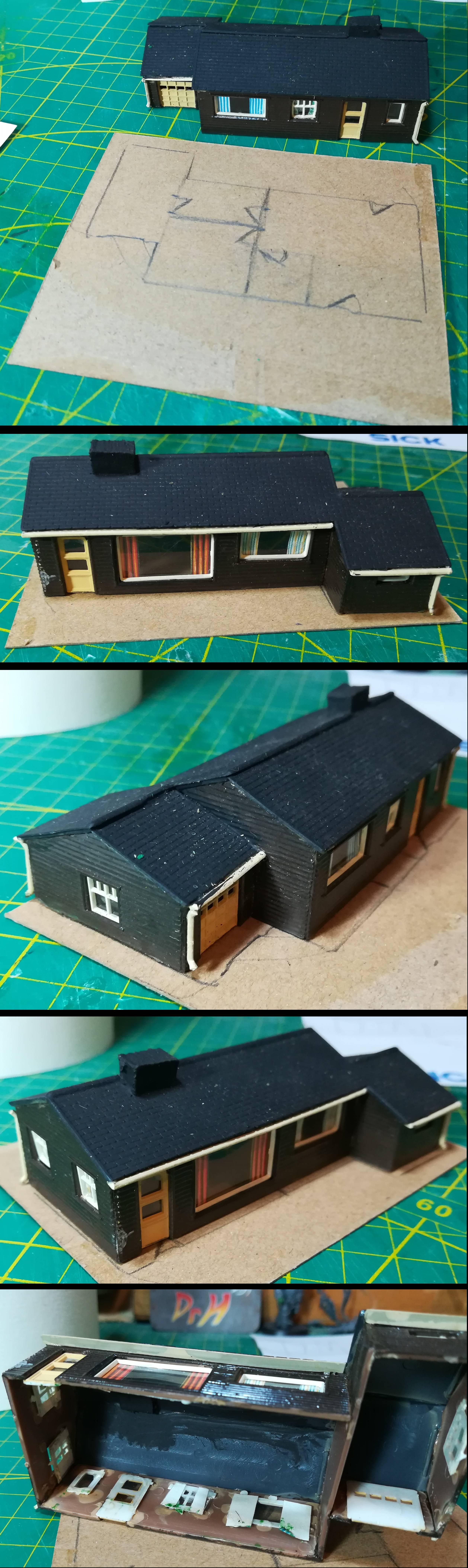 N-gauge bungalow wip 1
