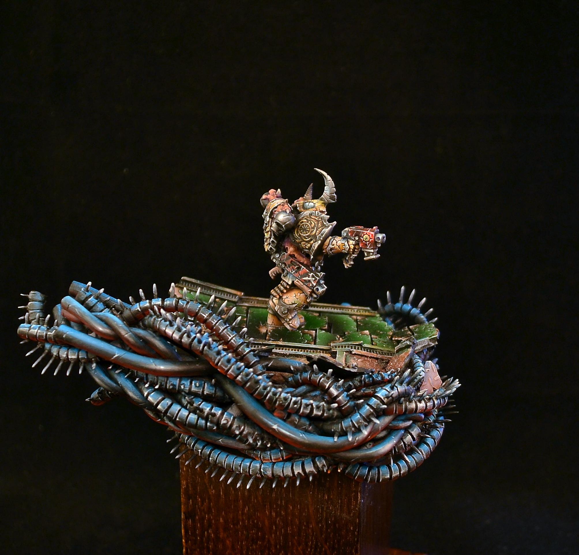 Chaos, Chaos Space Marines, Commision, Diorama, Display, Freehand, Non-Metallic Metal, Space Marines, Warhammer 40,000, Warhammer Fantasy, Wermilion