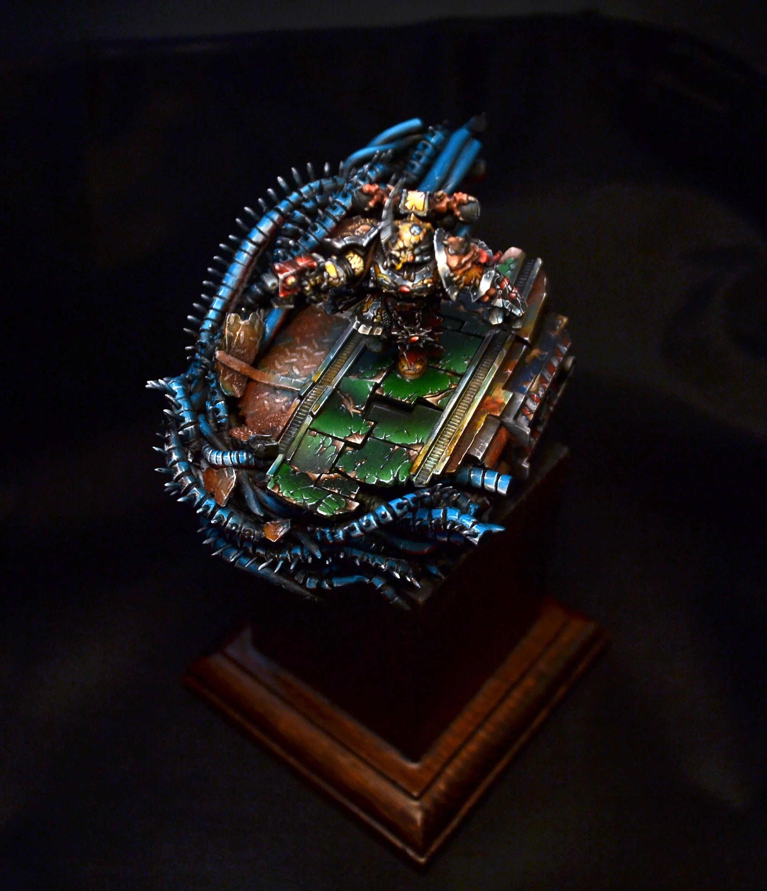 Chaos, Chaos Space Marines, Commision, Diorama, Display, Freehand, Non-Metallic Metal, Space Marines, Warhammer 40,000, Warhammer Fantasy, Wermilion