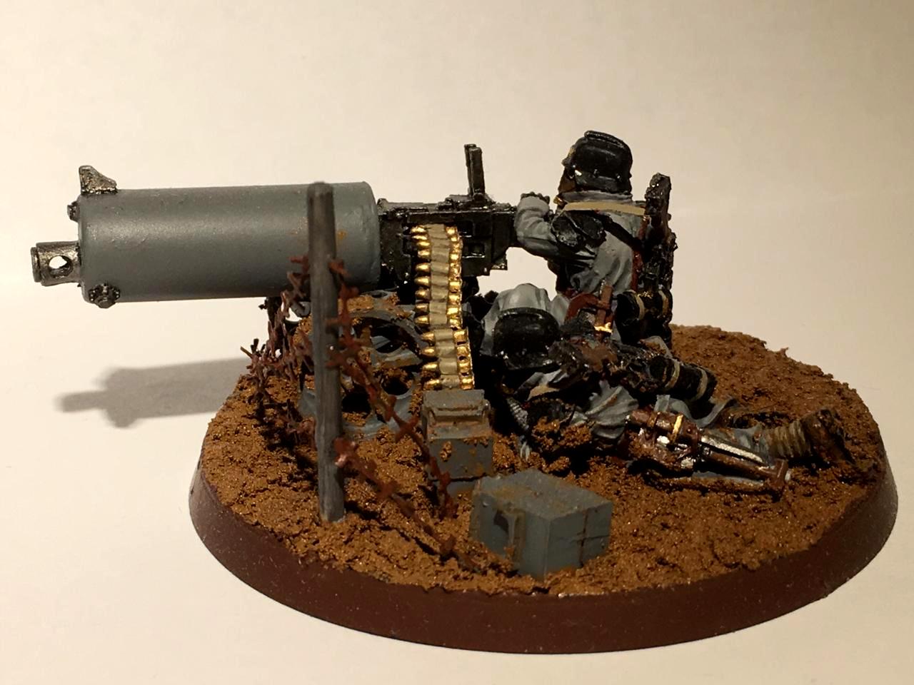 Astra Militarum, Death Korps of Krieg, Heavy Bolter, Heavy Weapon Team, Imperial Guard, Wwi
