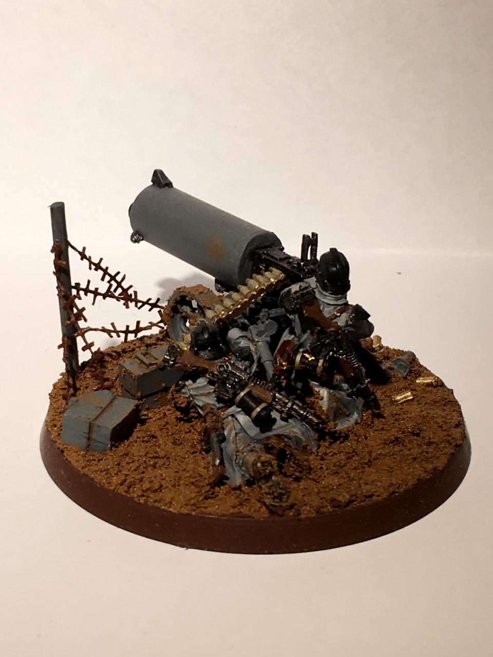 Astra Militarum, Deat Korps Of Krieg, Heavy Bolter, Heavy Weapon Team, Imperial Guard