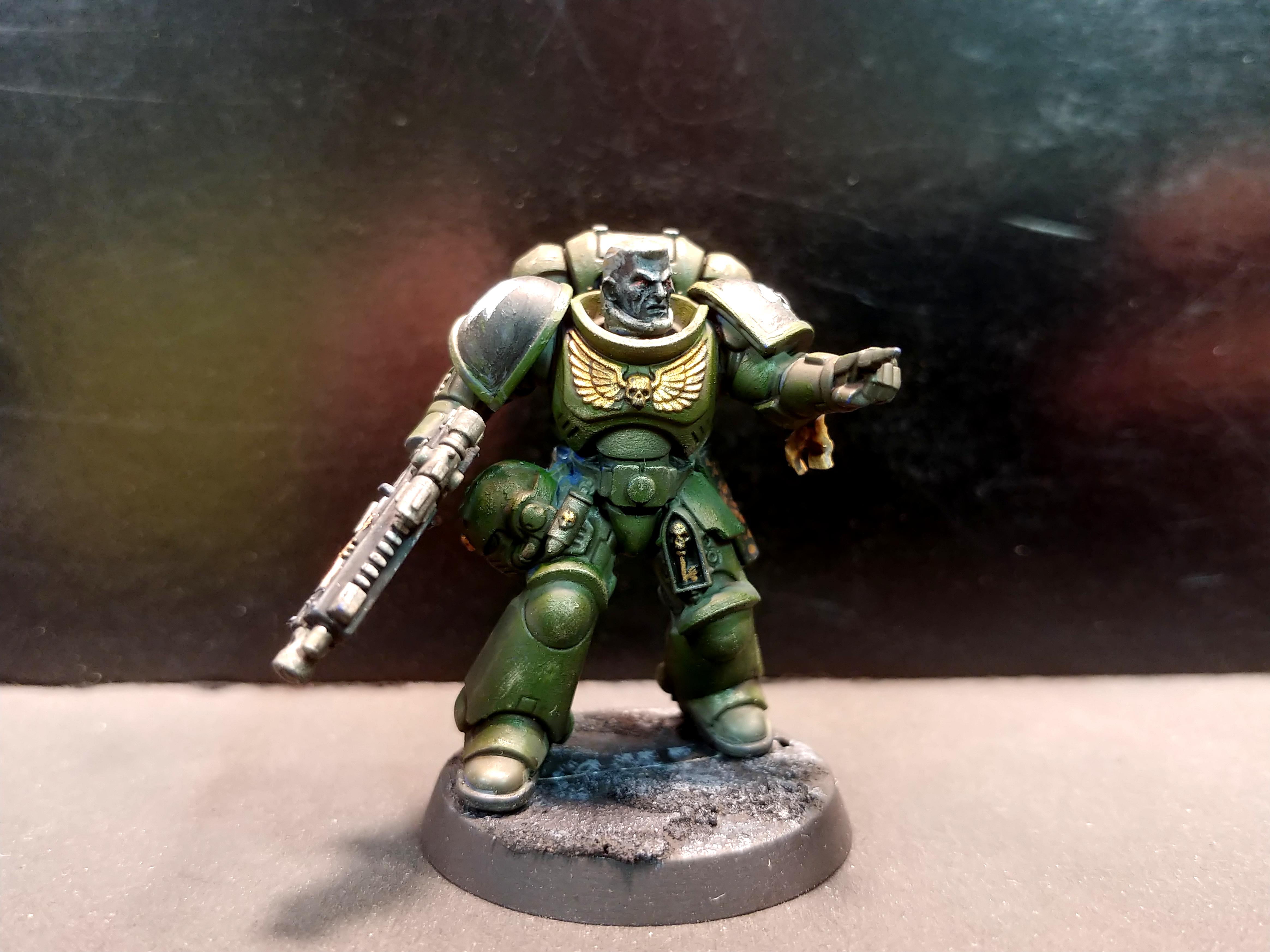 Bolter, Primaris, Salamander, Sergeant, Space, Space Marines, Warhammer 40,000, Warhammer Fantasy