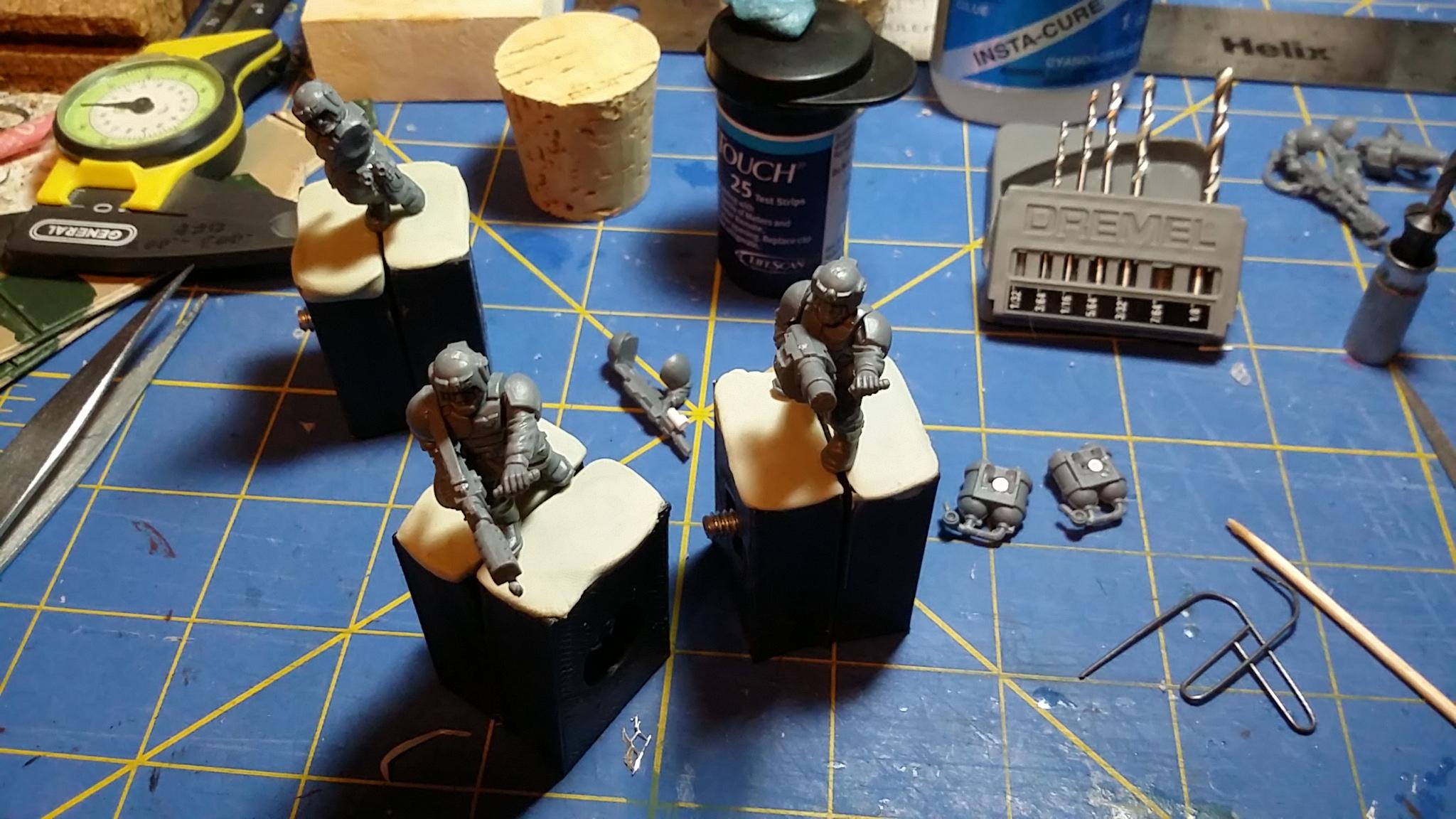 Once the magnets and clips have dried, its arm fitup time!