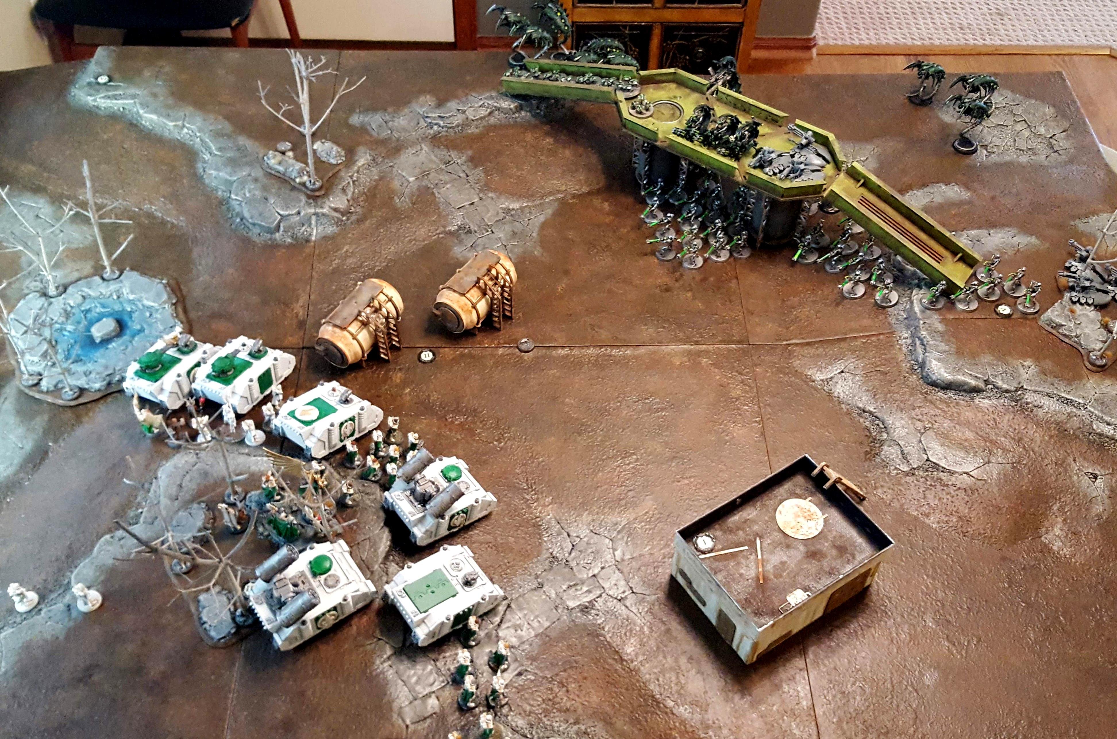 Sisters vs. Necrons, initial deployment
