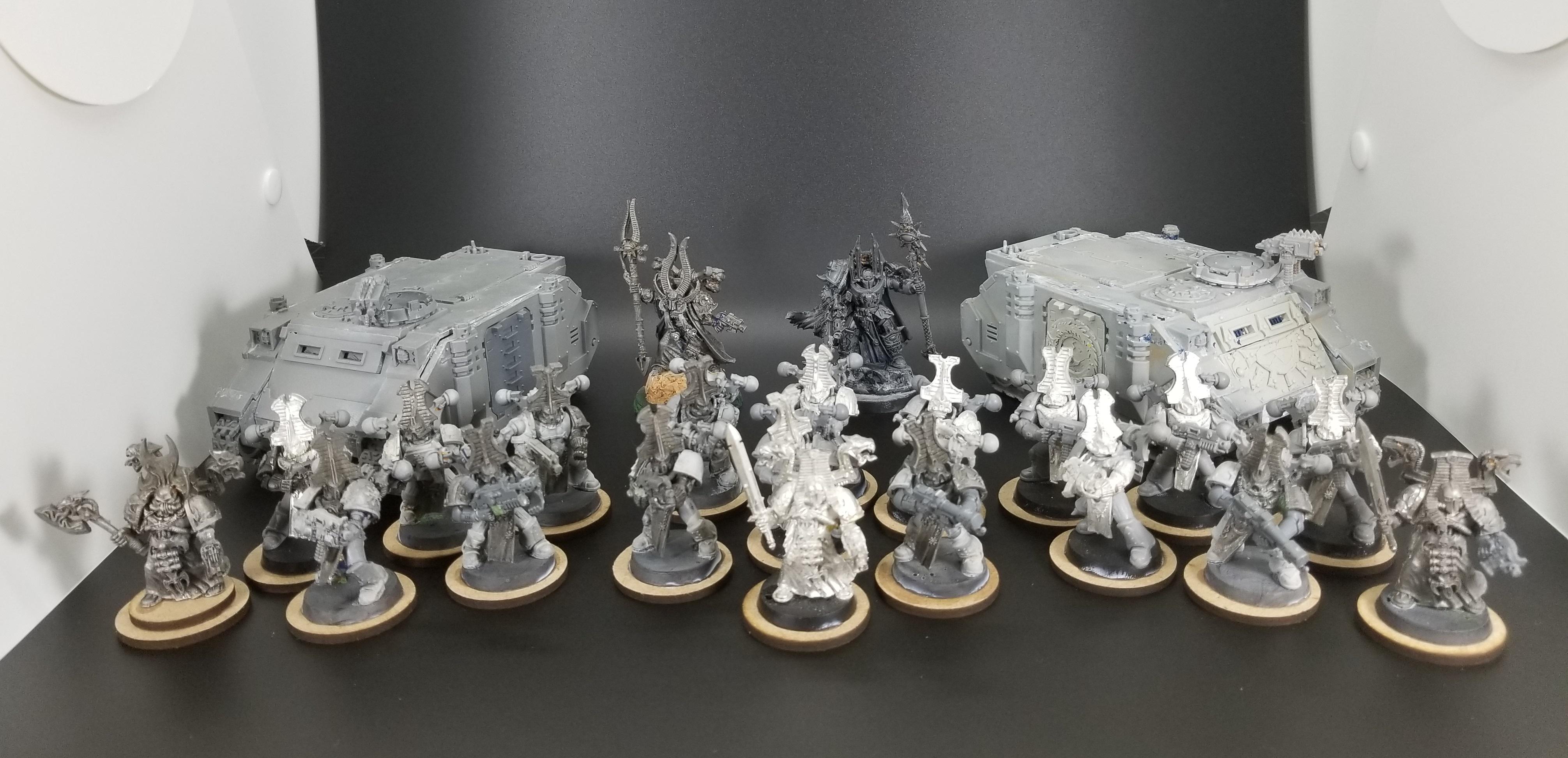 Ahriman, Chaos, Lord, Rhino, Rubric Marines, Thousand Sons, Tzeentch, Work In Progress