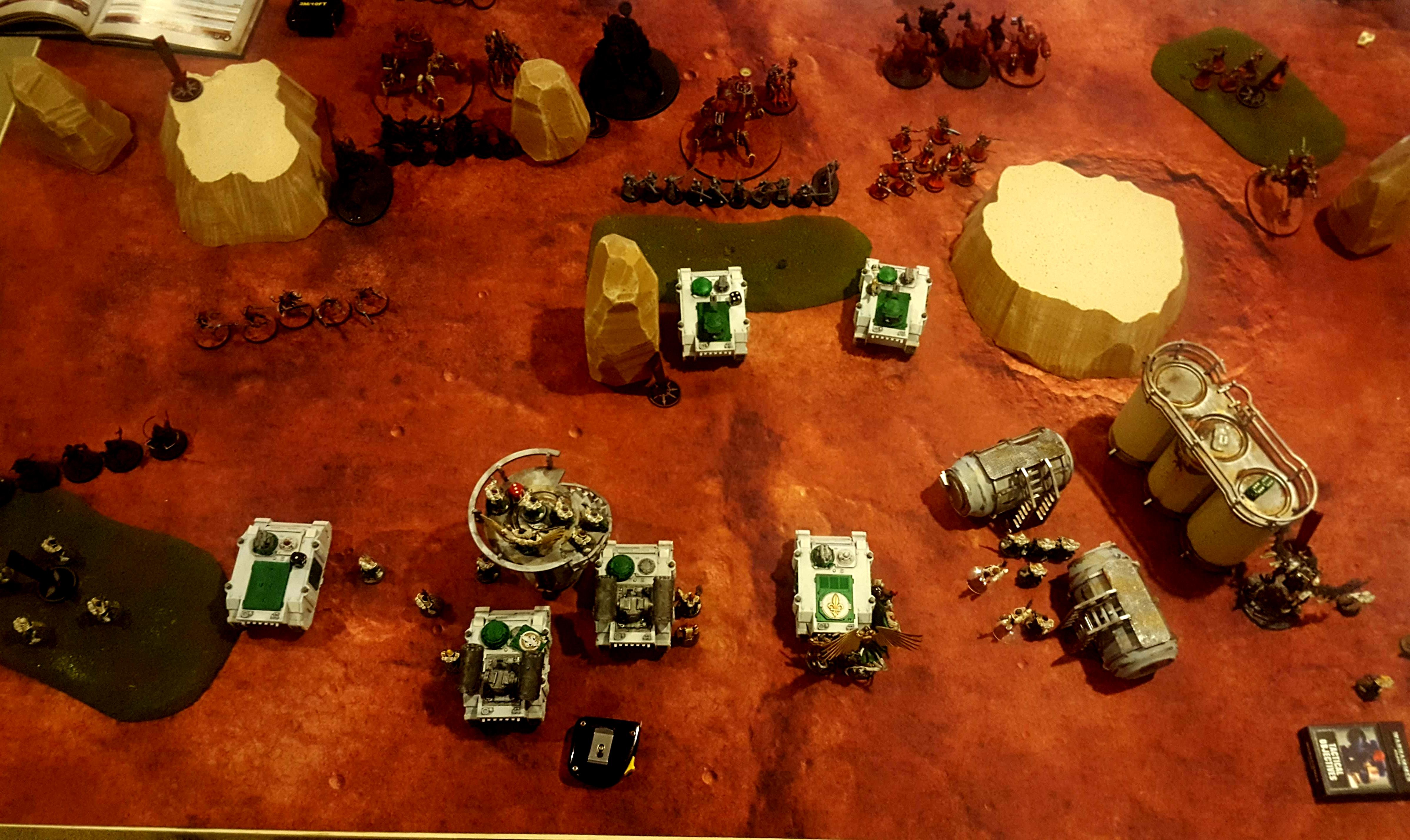 Sororitas vs. AdMech, initial deployment after infiltration and vanguard moves