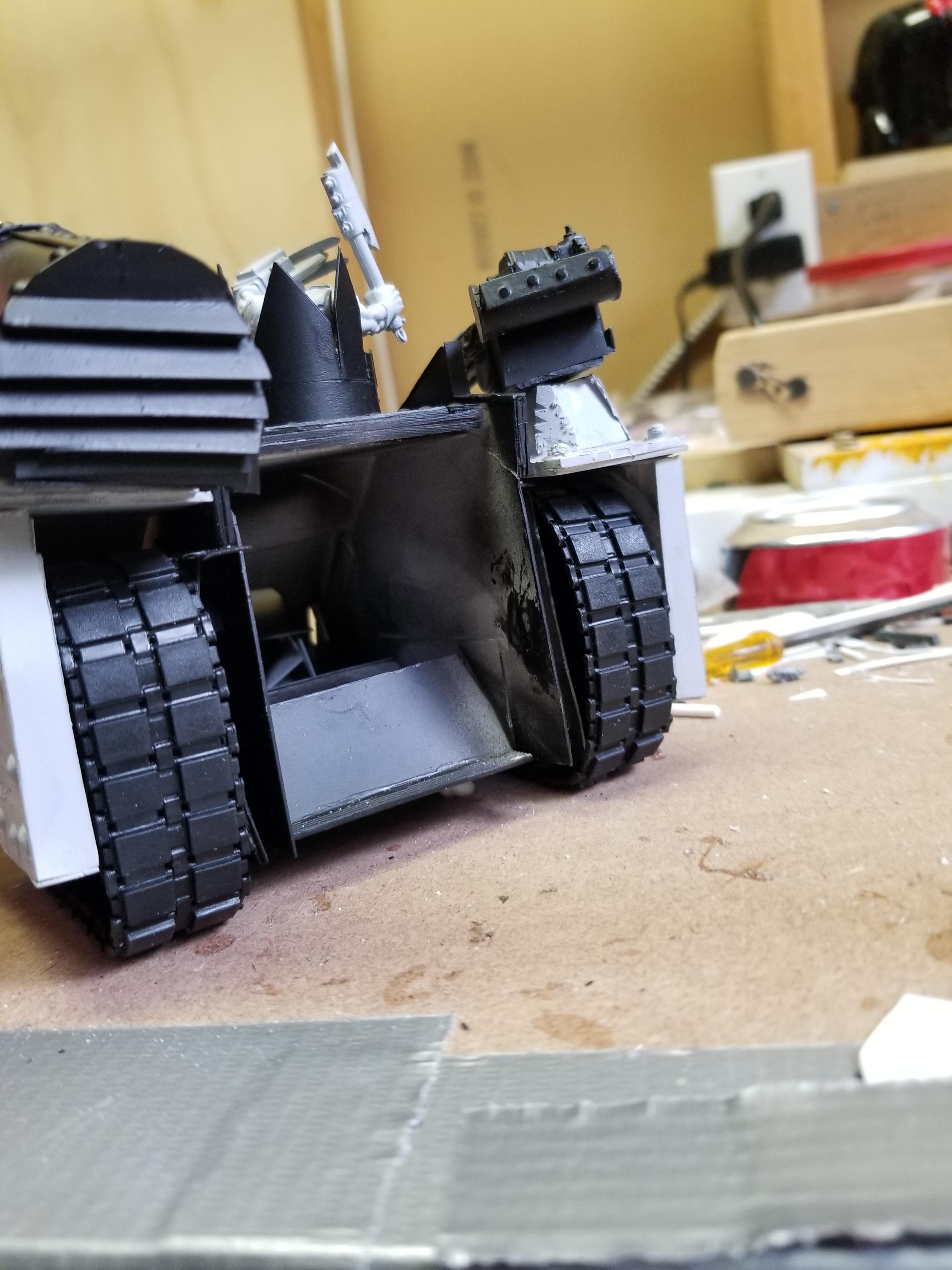 Still needs an engine or drop ramp at the back. Was thinking about using some empty Co2 canisters for the engine 