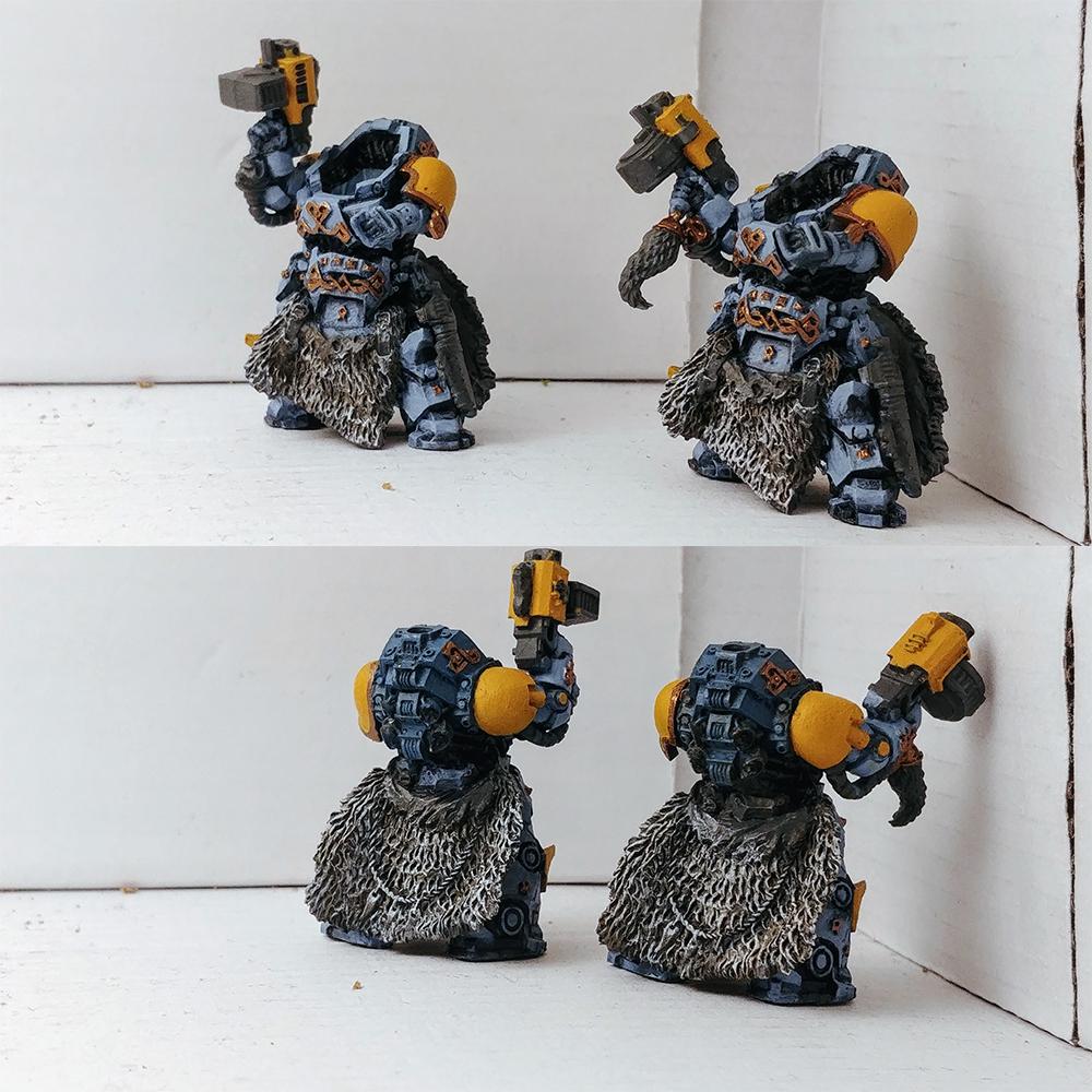 Yellows getting there, furs are finished (except those things on guns)