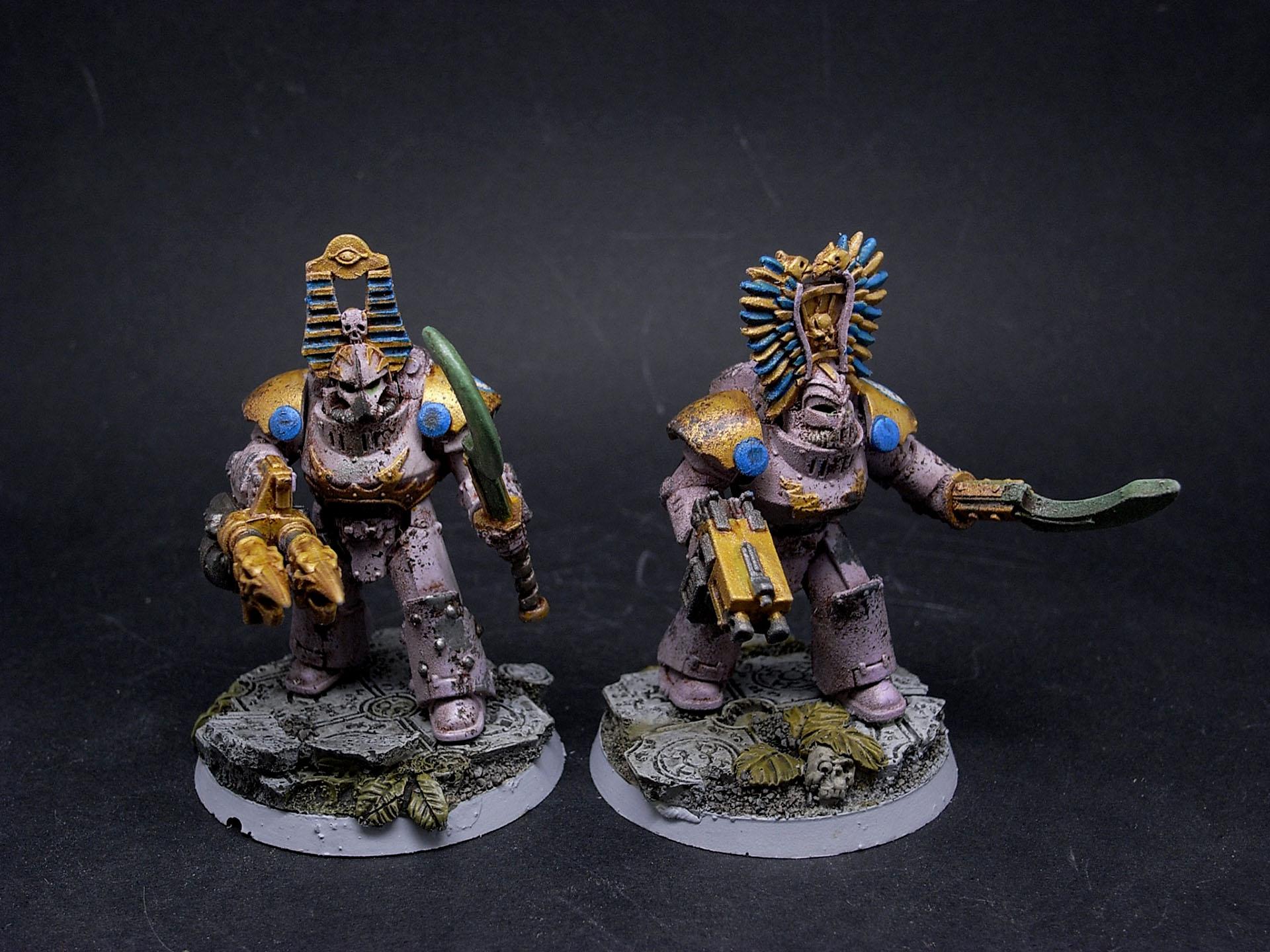 Airbrush, Oil Wash, Tzeentch, Weathered