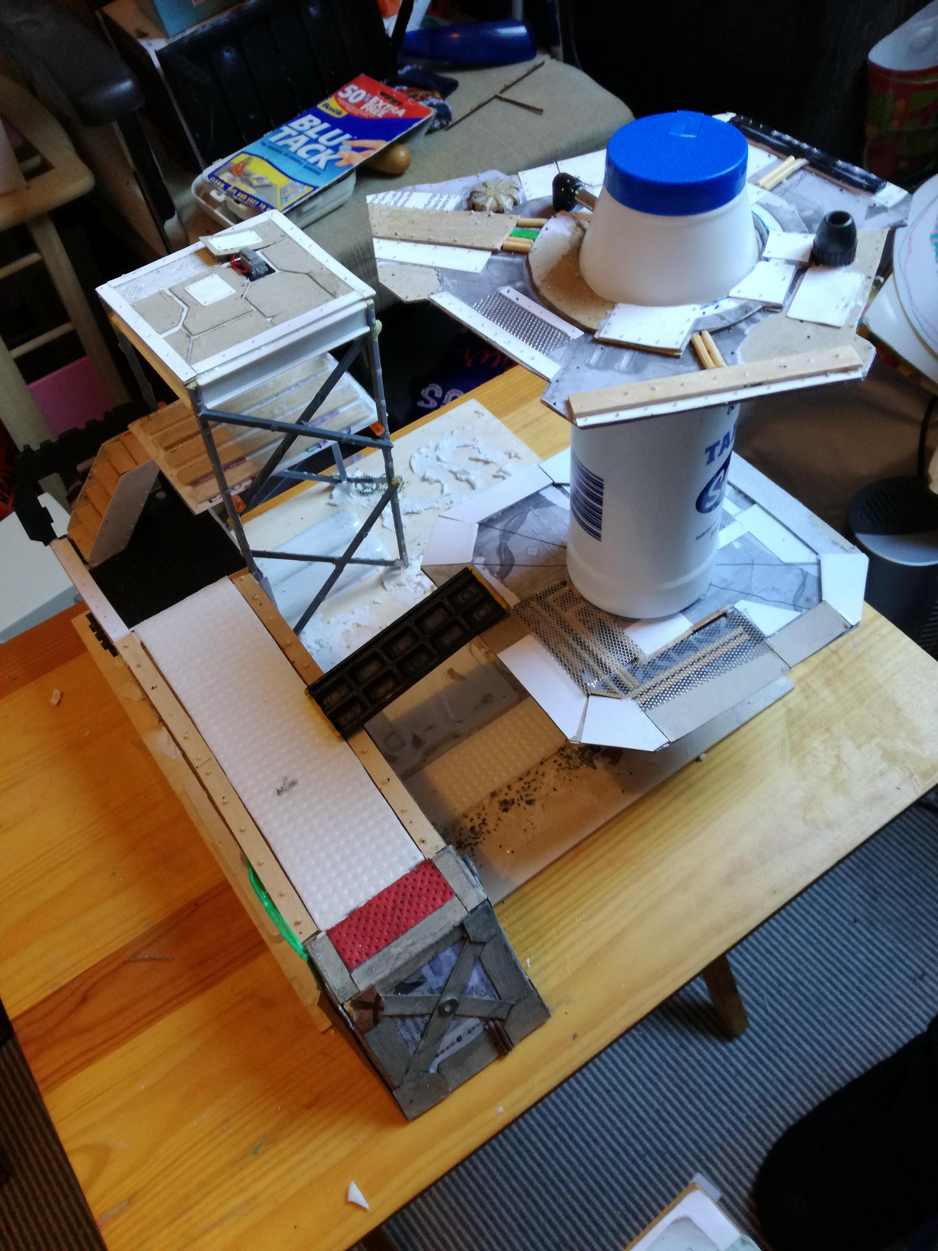 Necromunda scratch-built terrain WIP