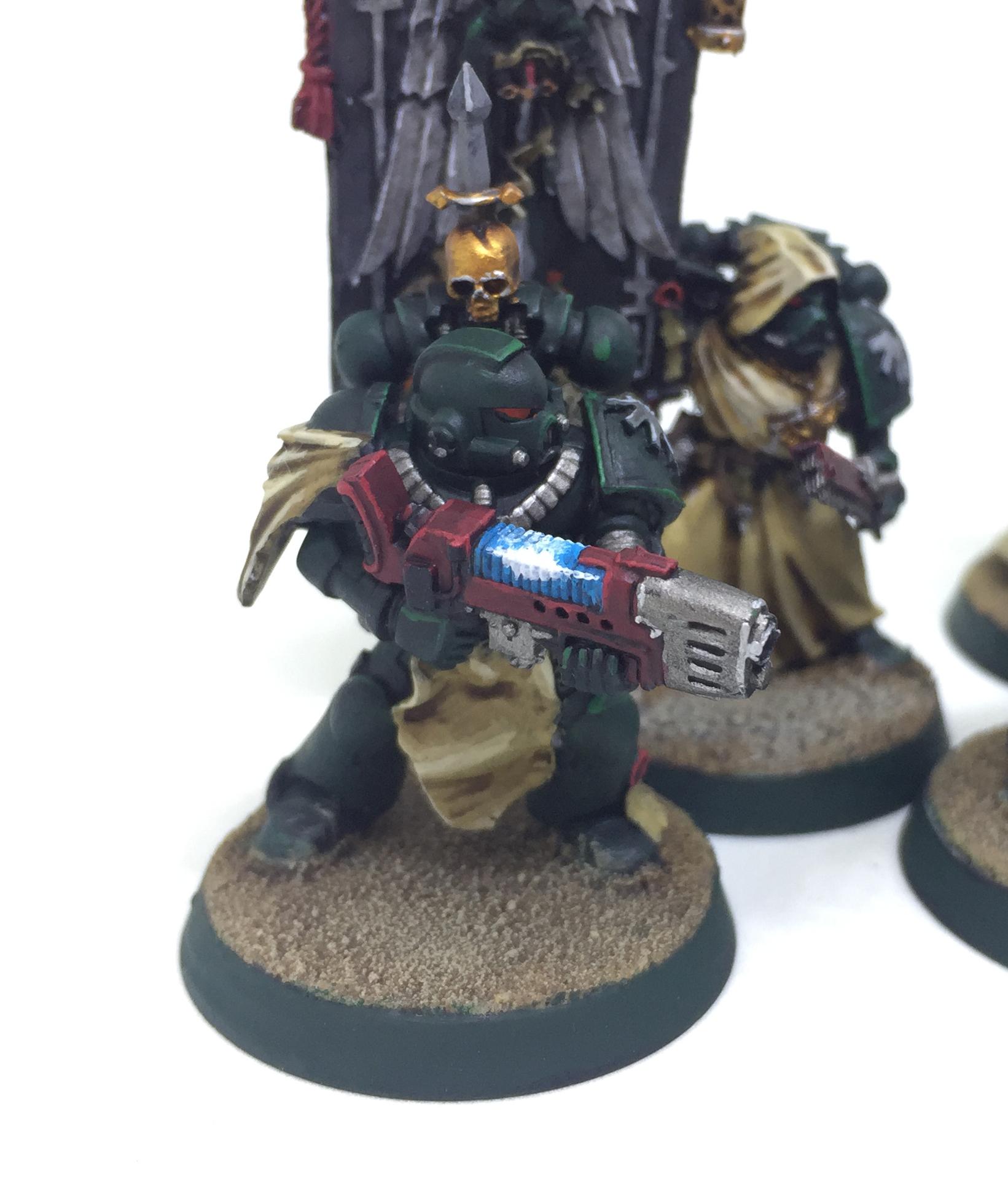 Command Squad, Dark Angels, Plasma Gun, Space Marines, Warhammer 40,000