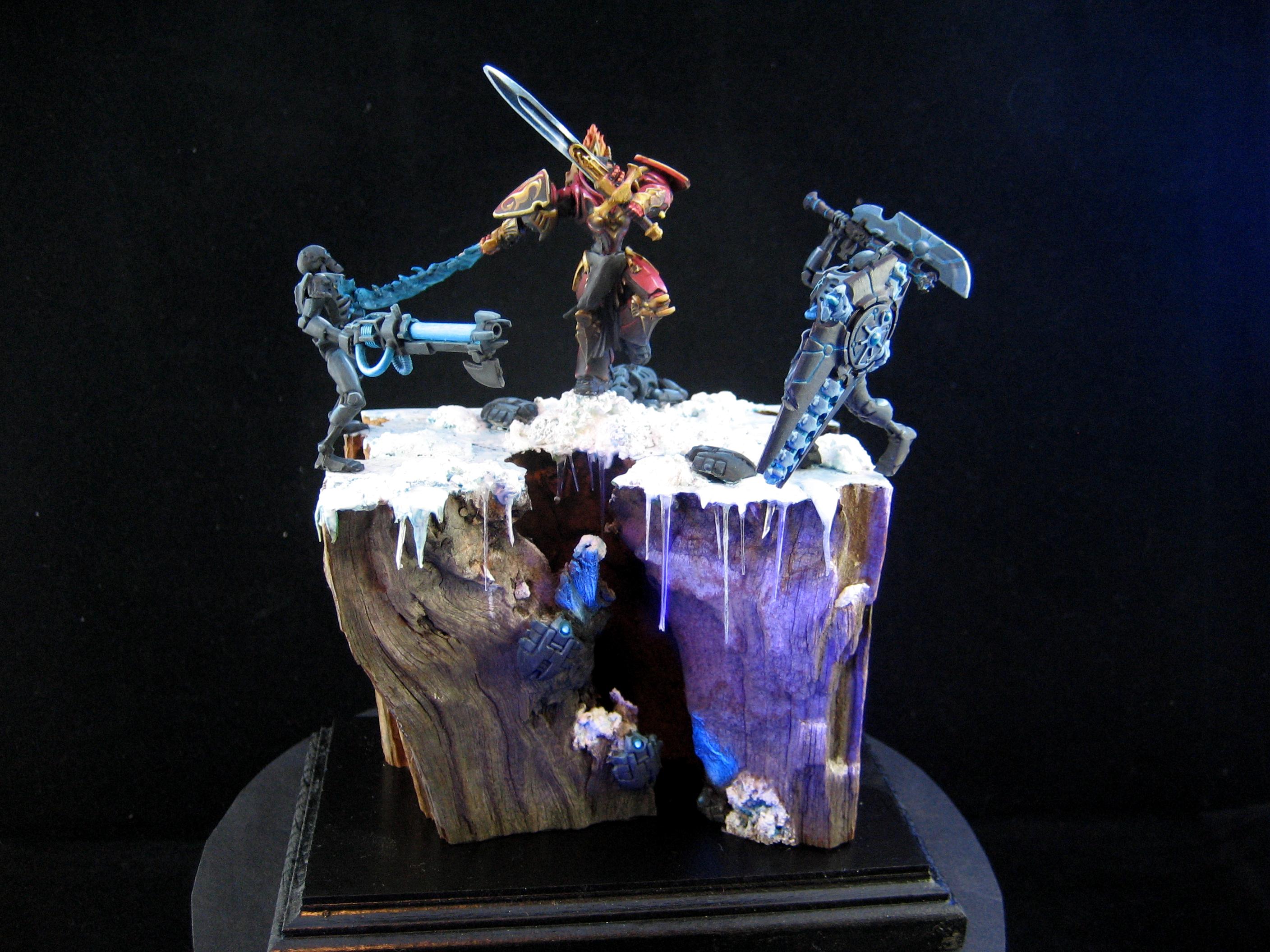 Ice, Necrons, Swordswoman, Warriors
