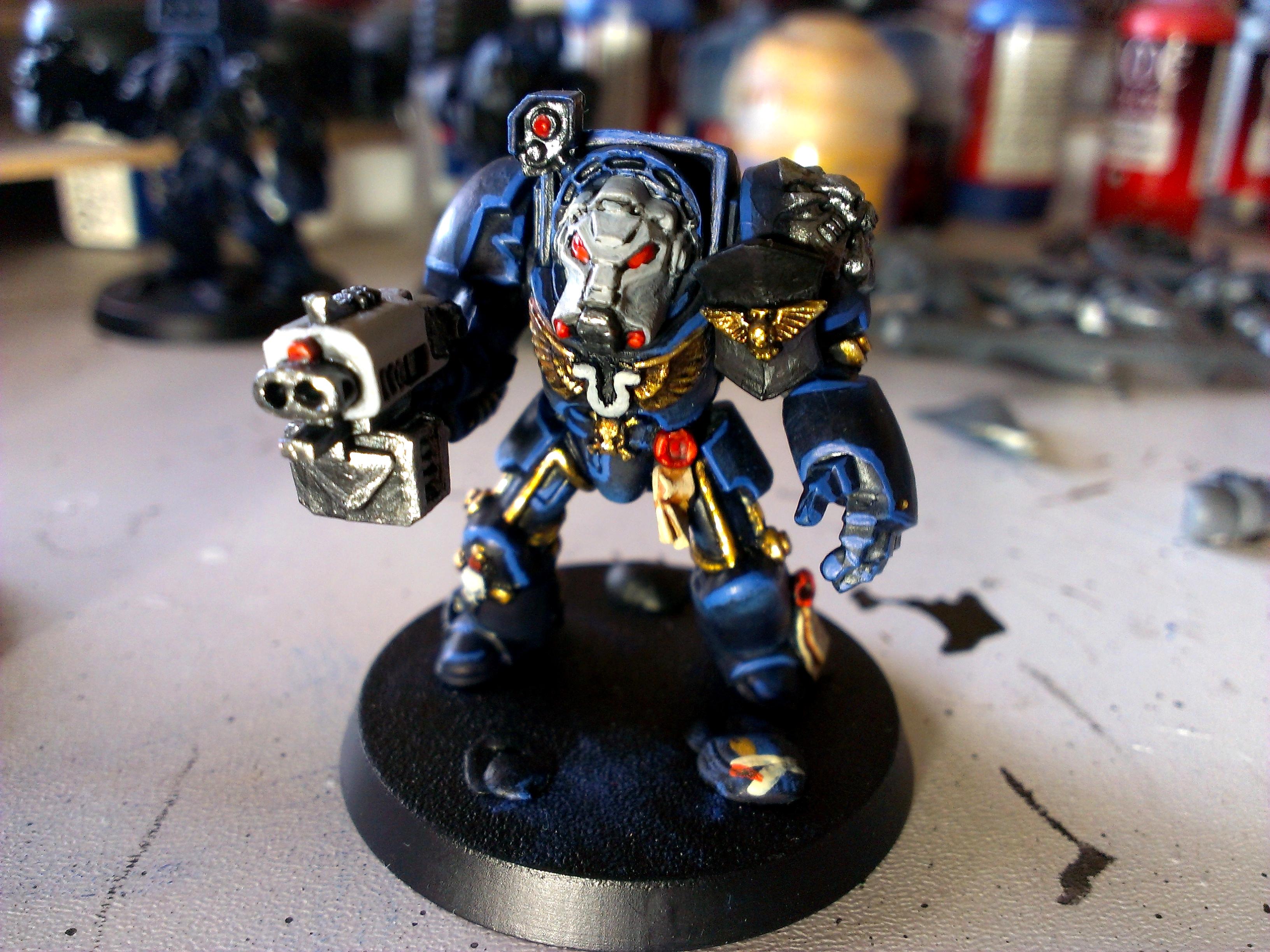 Space Marines, Terminator Armor, Ultramarines, Work In Progress