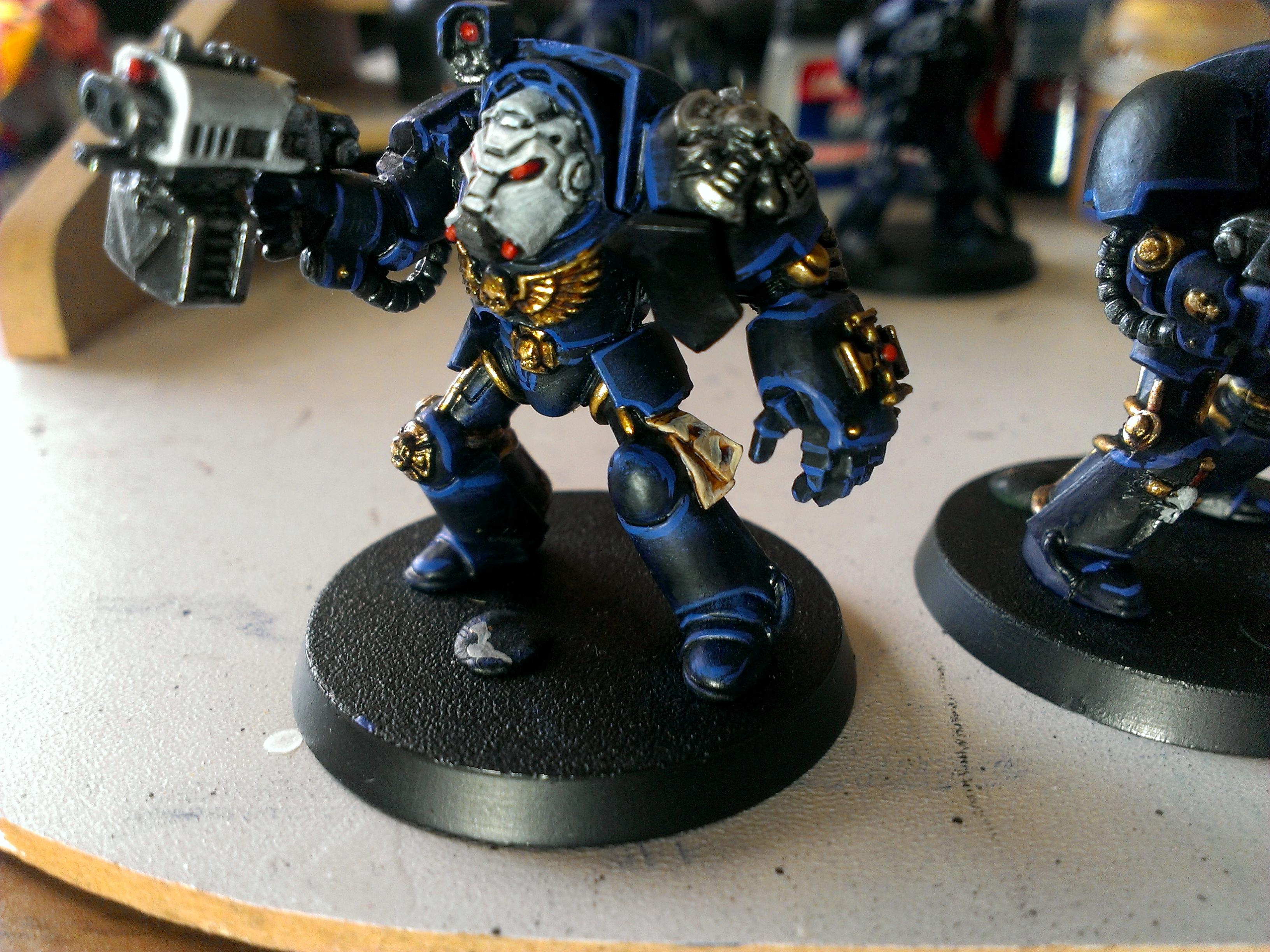 Space Marines, Terminator Armor, Ultramarines, Work In Progress