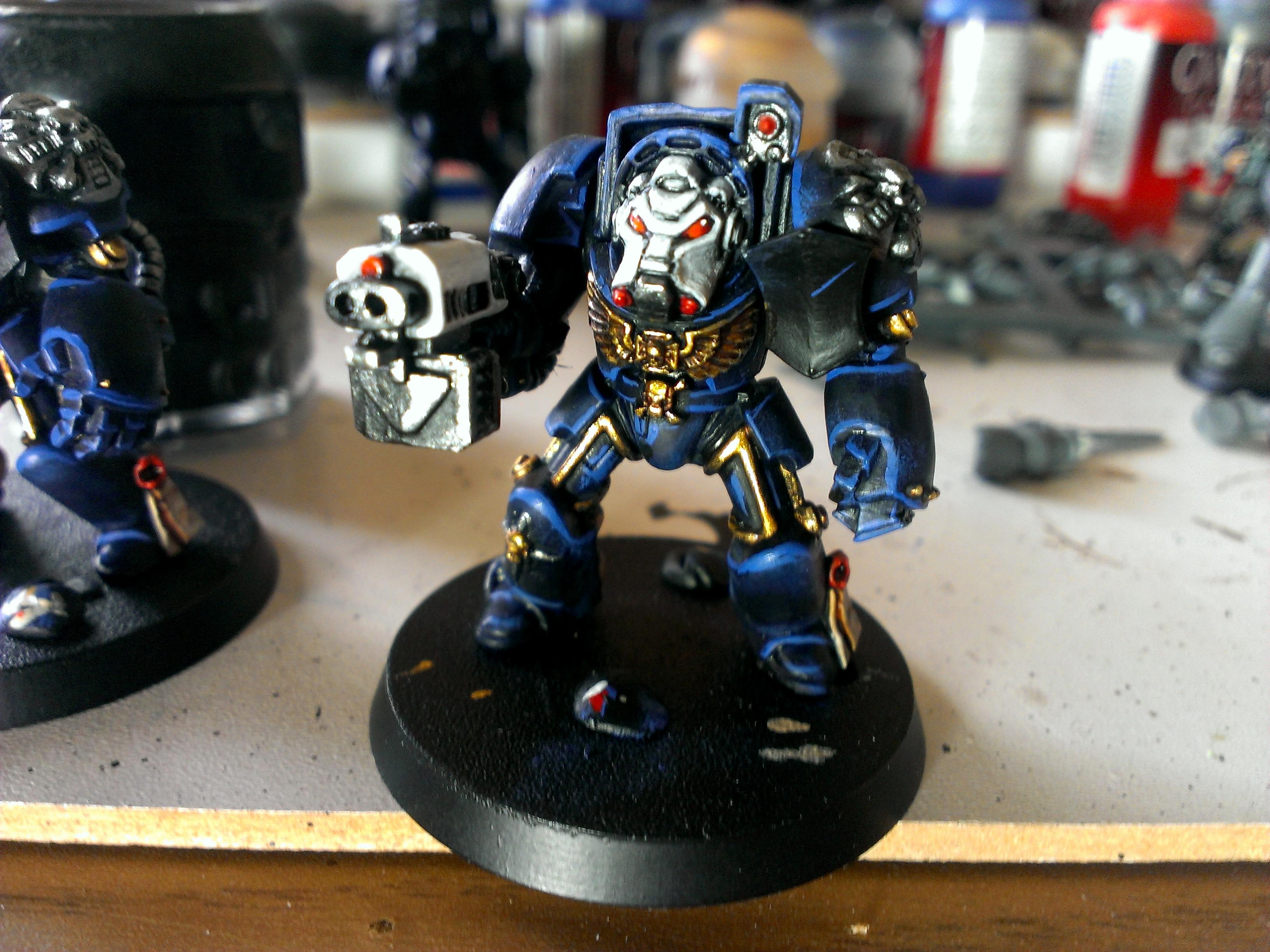 Space Marines, Terminator Armor, Ultramarines, Work In Progress