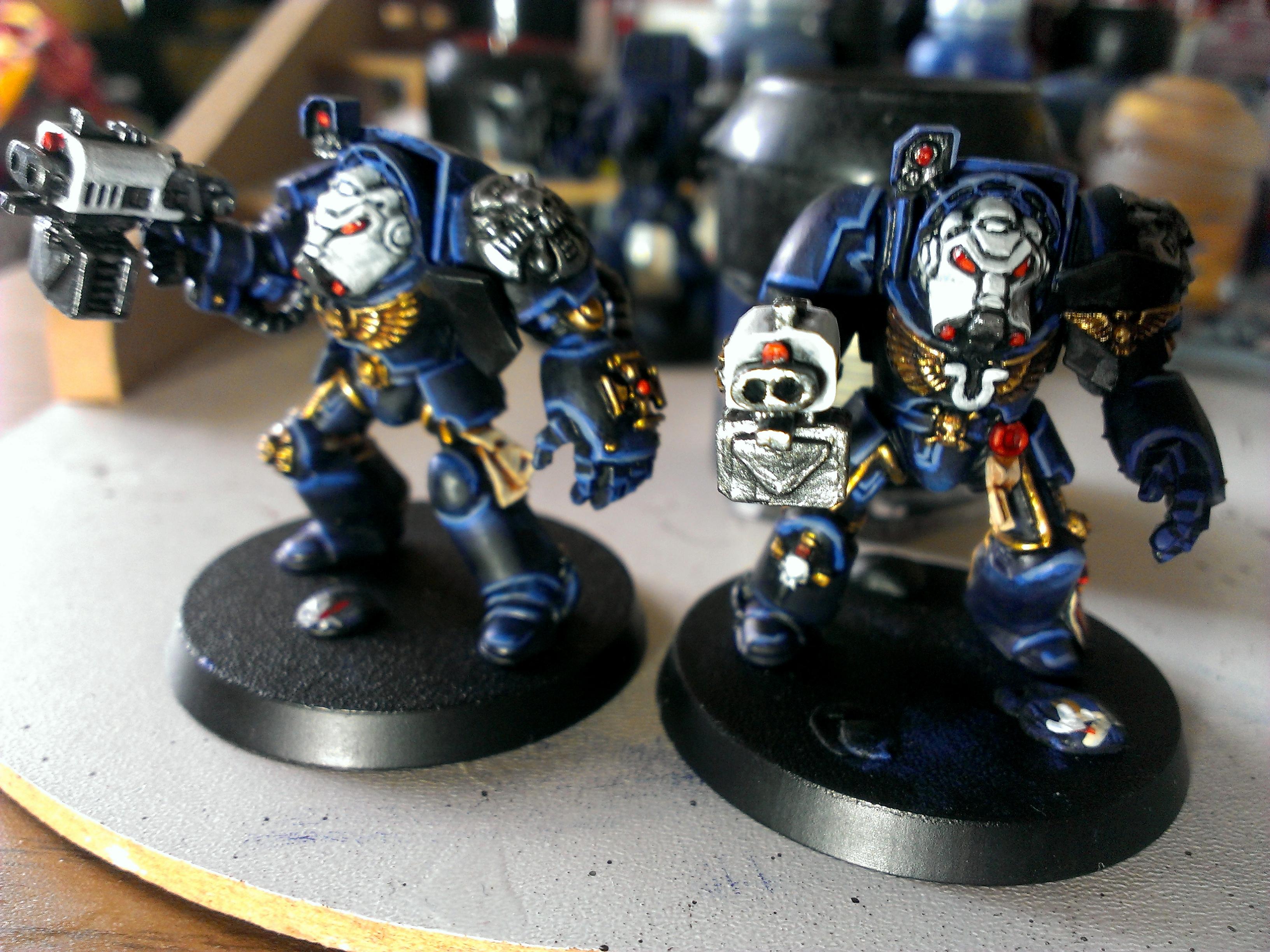 Space Marines, Terminator Armor, Ultramarines, Work In Progress