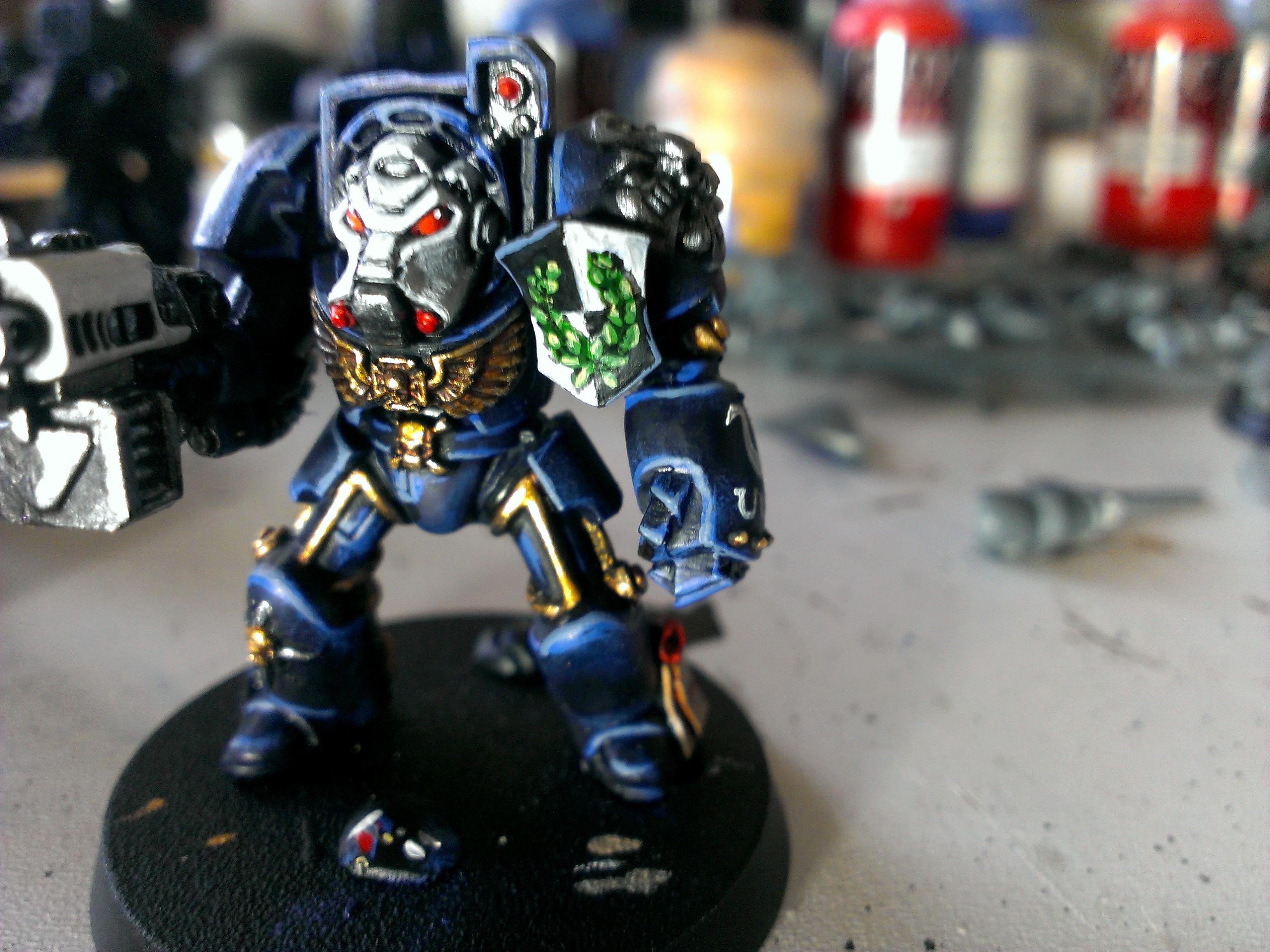 Space Marines, Terminator Armor, Ultramarines, Work In Progress