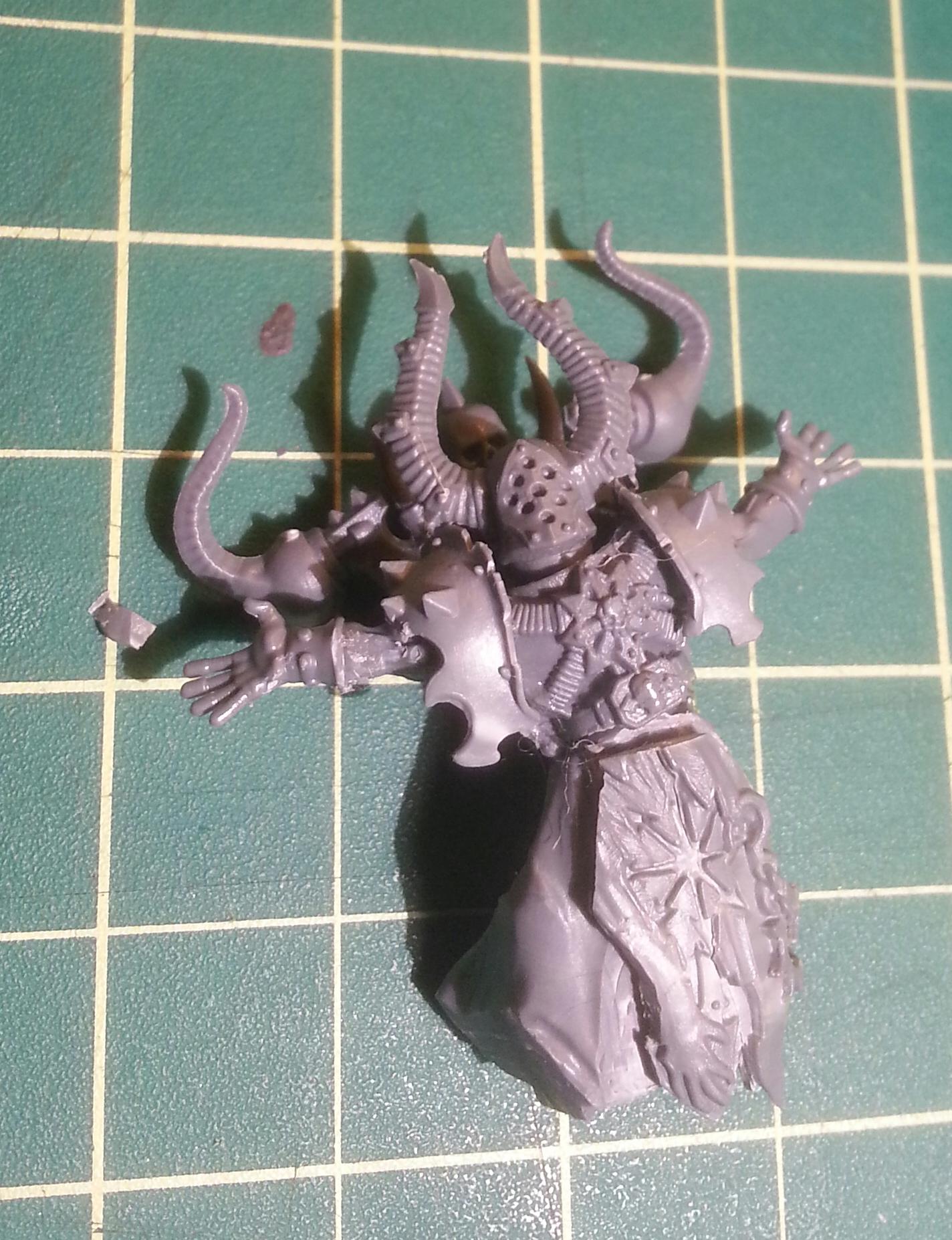 Chaos, Chaos Space Marines, Conversion, Sorcerer, Work In Progress