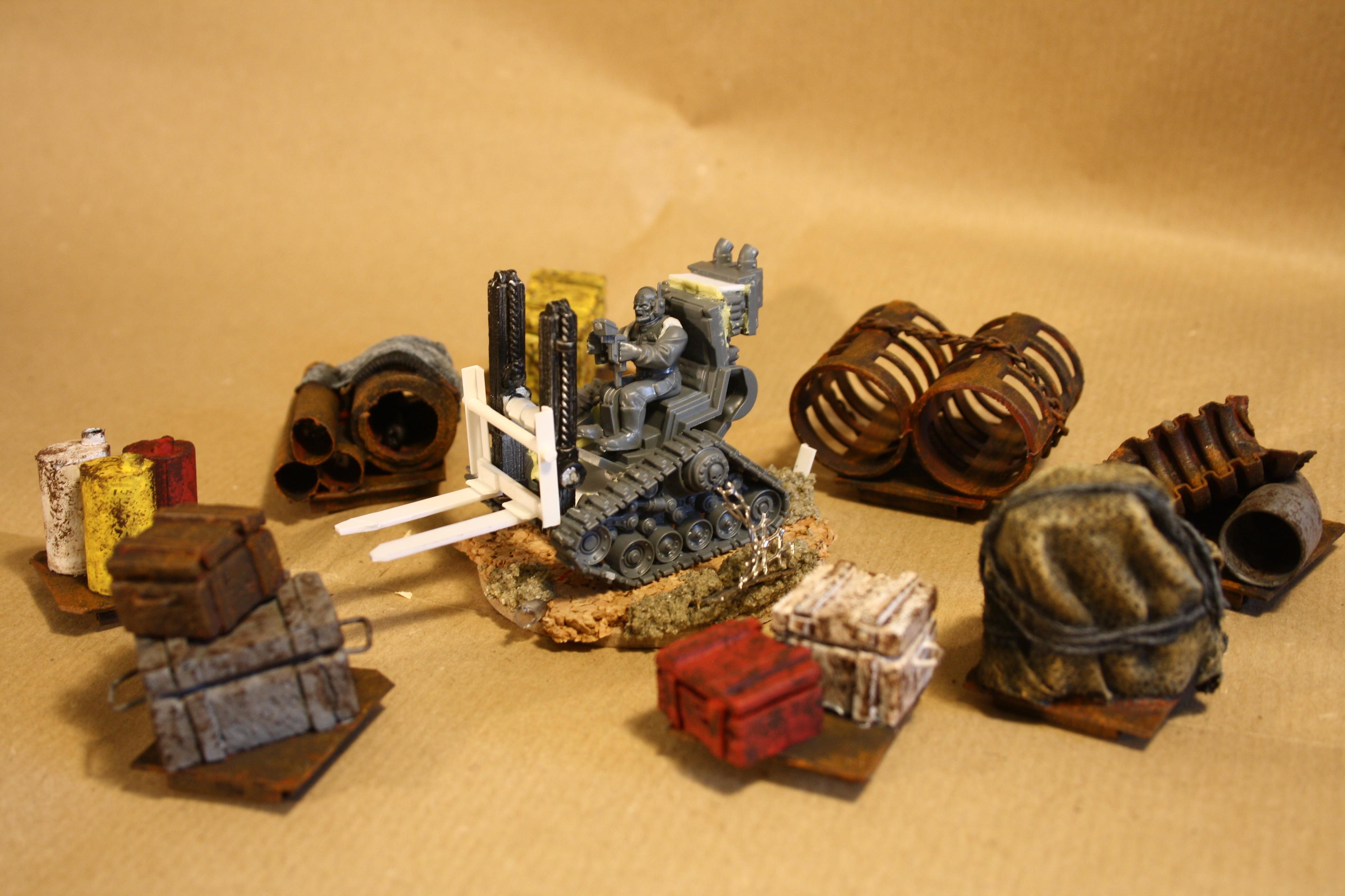 pallets and wip forklift