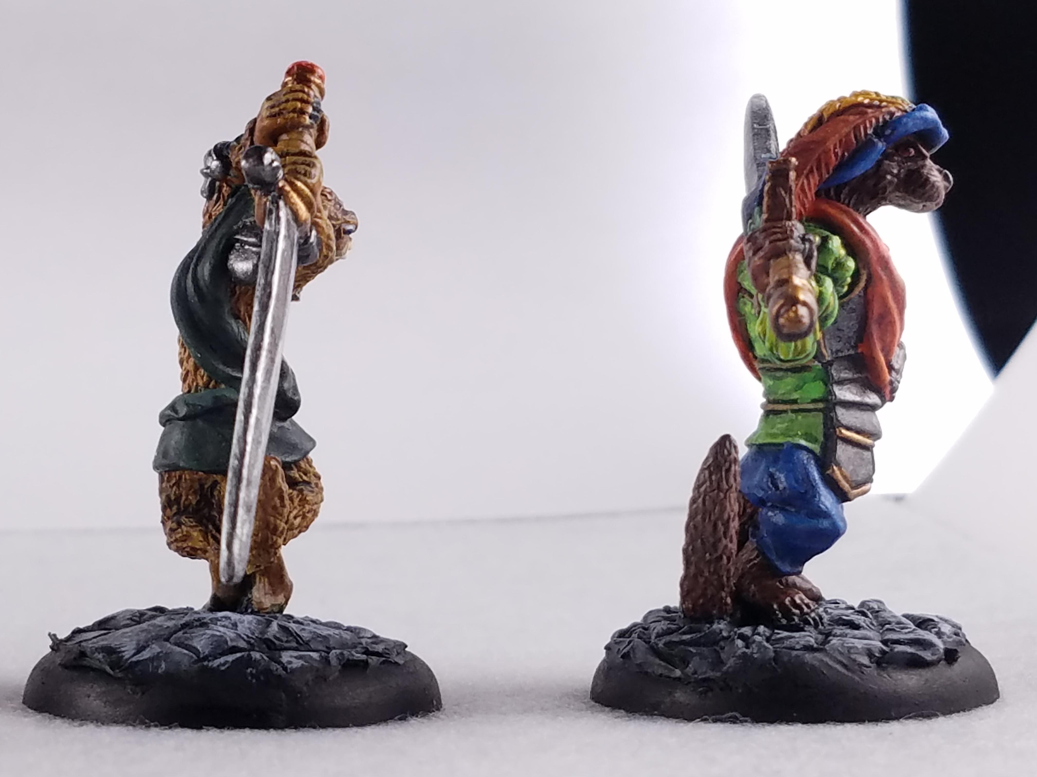 Animal Adventurers, Dakka Painting Challenge 2017, Furry, Green Stuff Bases, Oathsworn, Otter, Two Handed Weapons, Weasel, Zweihander
