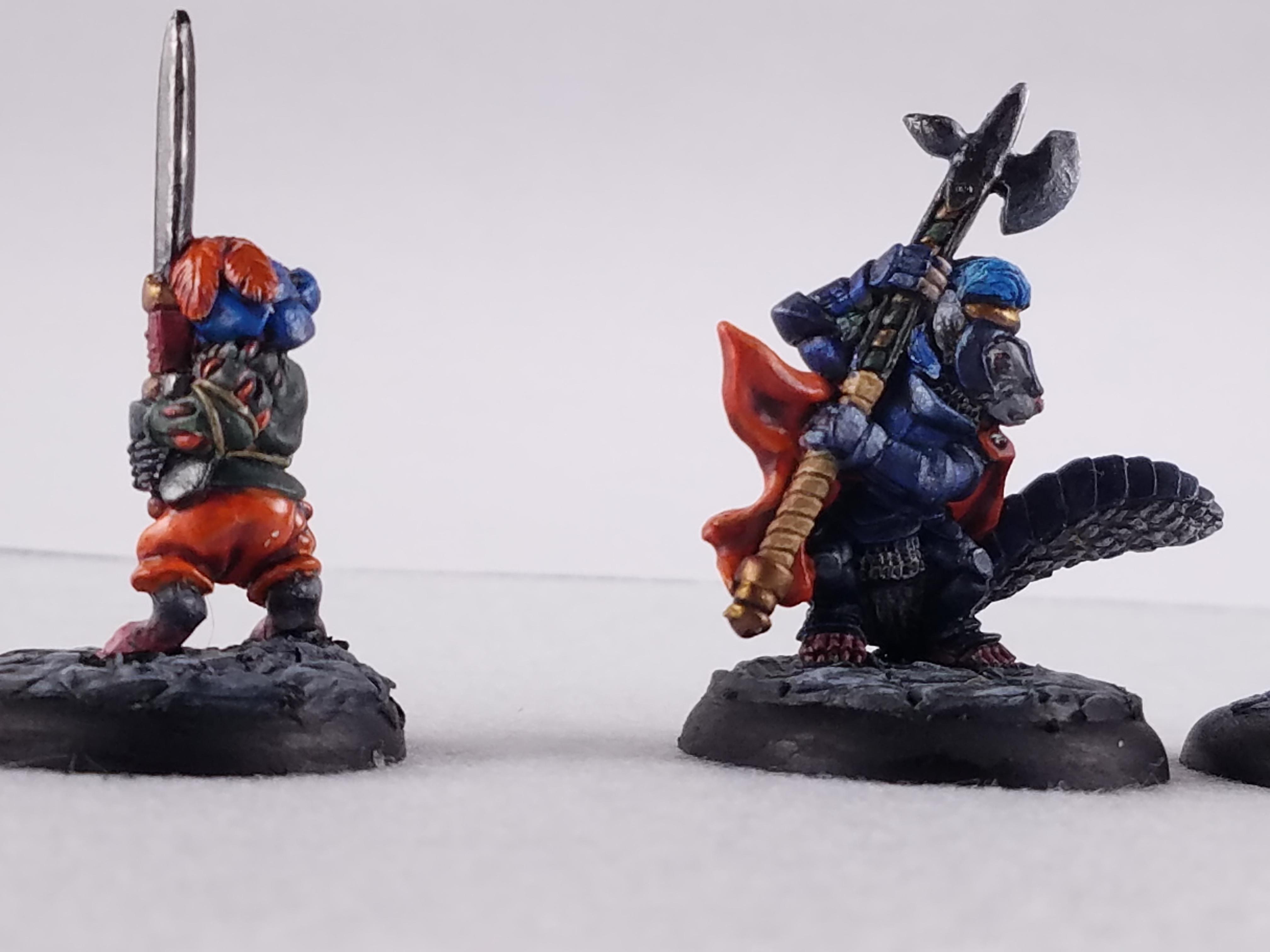 Animal Adventurers, Dakka Painting Challenge 2017, Furry, Green Stuff Bases, Oathsworn, Two Handed Weapons
