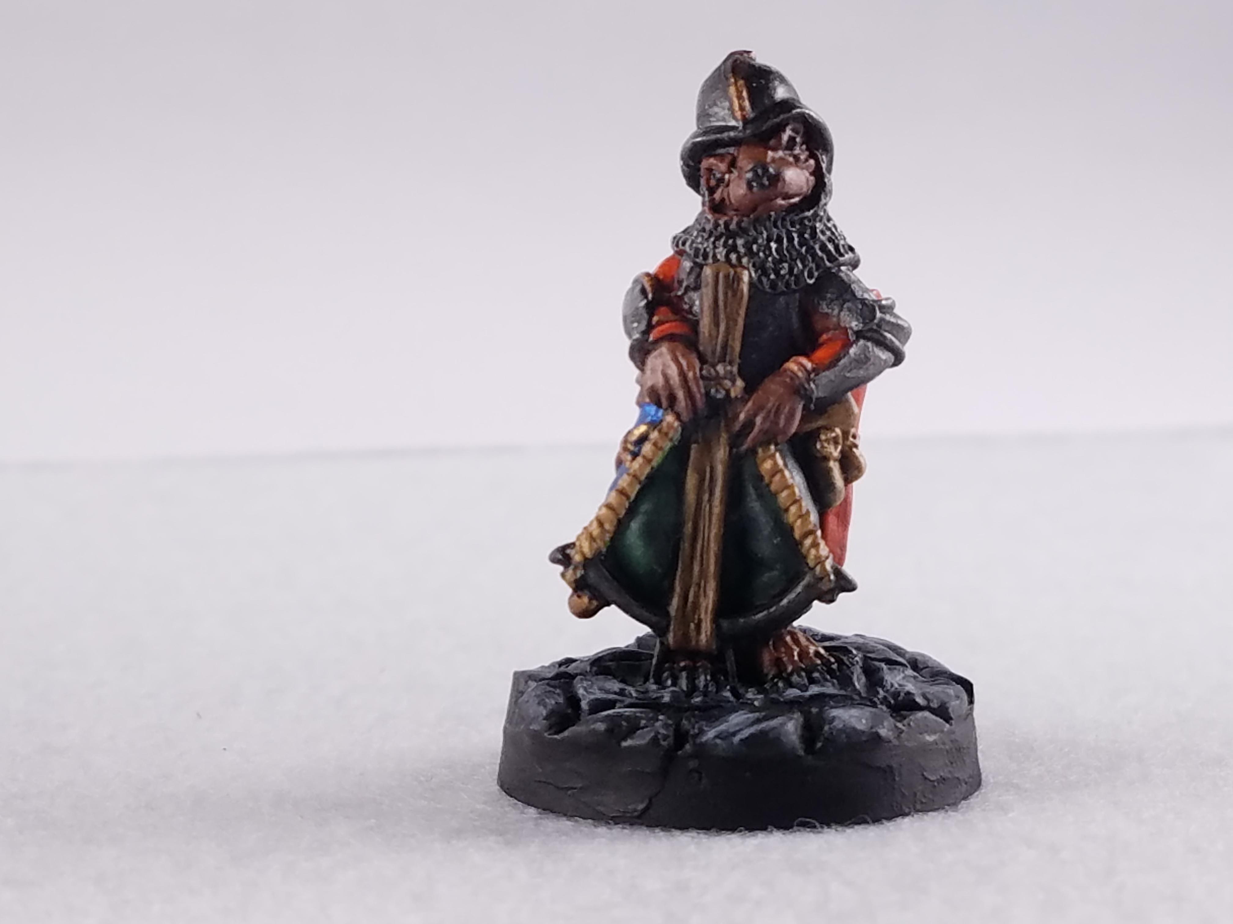 Animal Adventurers, Crossbow, Dakka Painting Challenge 2017, Furry, Green Stuff Bases, Oathsworn, Stoat, Two Handed Weapons