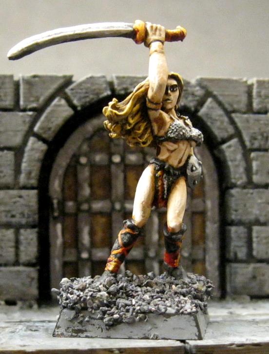 Barbarian, Dungeon Quest, Swordswoman, Wfb