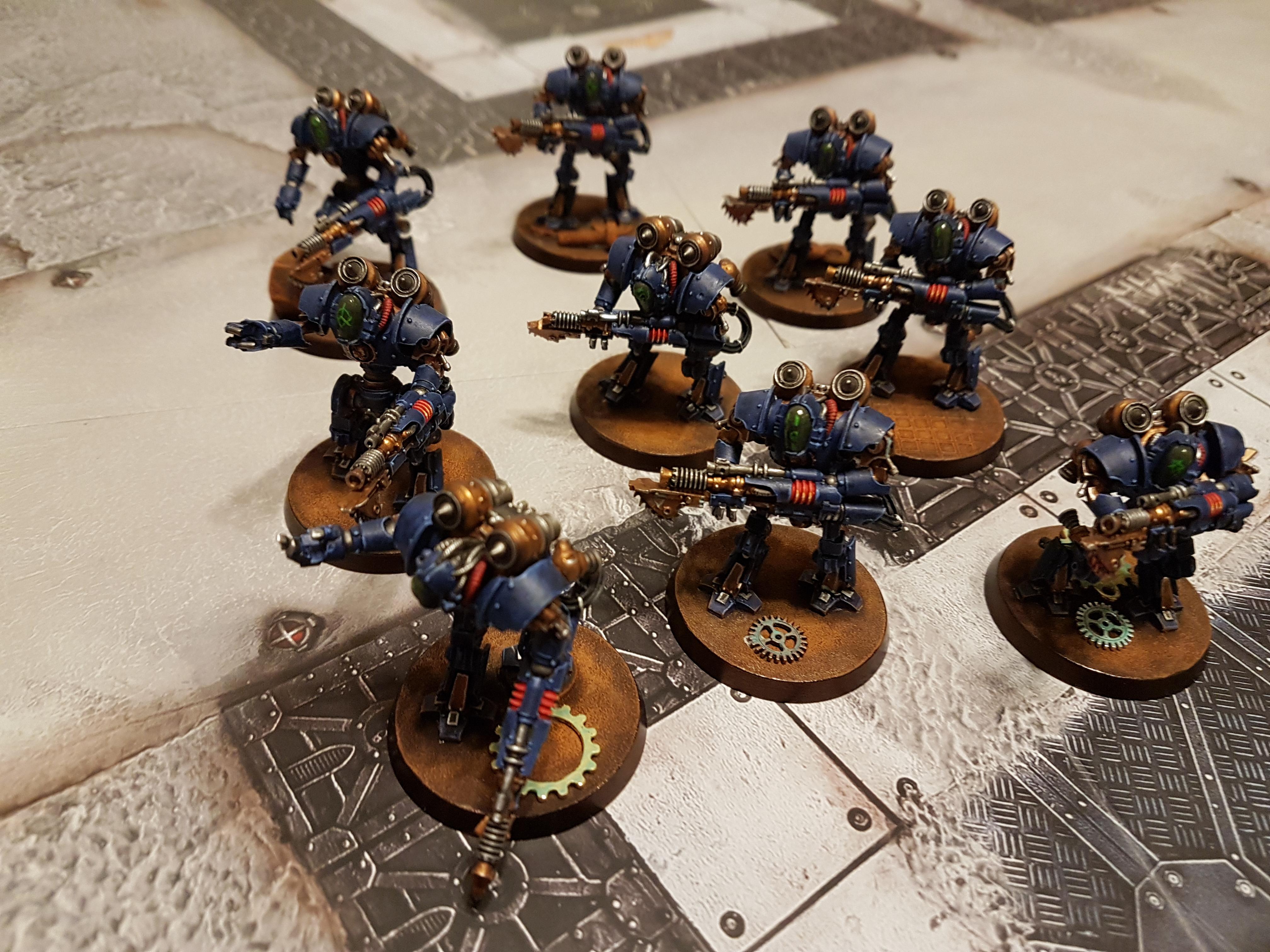 Blue, Chainblade, Konor, Lighting Gun, Mechanicum, Mechanicum Thallax Cohort, Thallax, Thallax Cohort