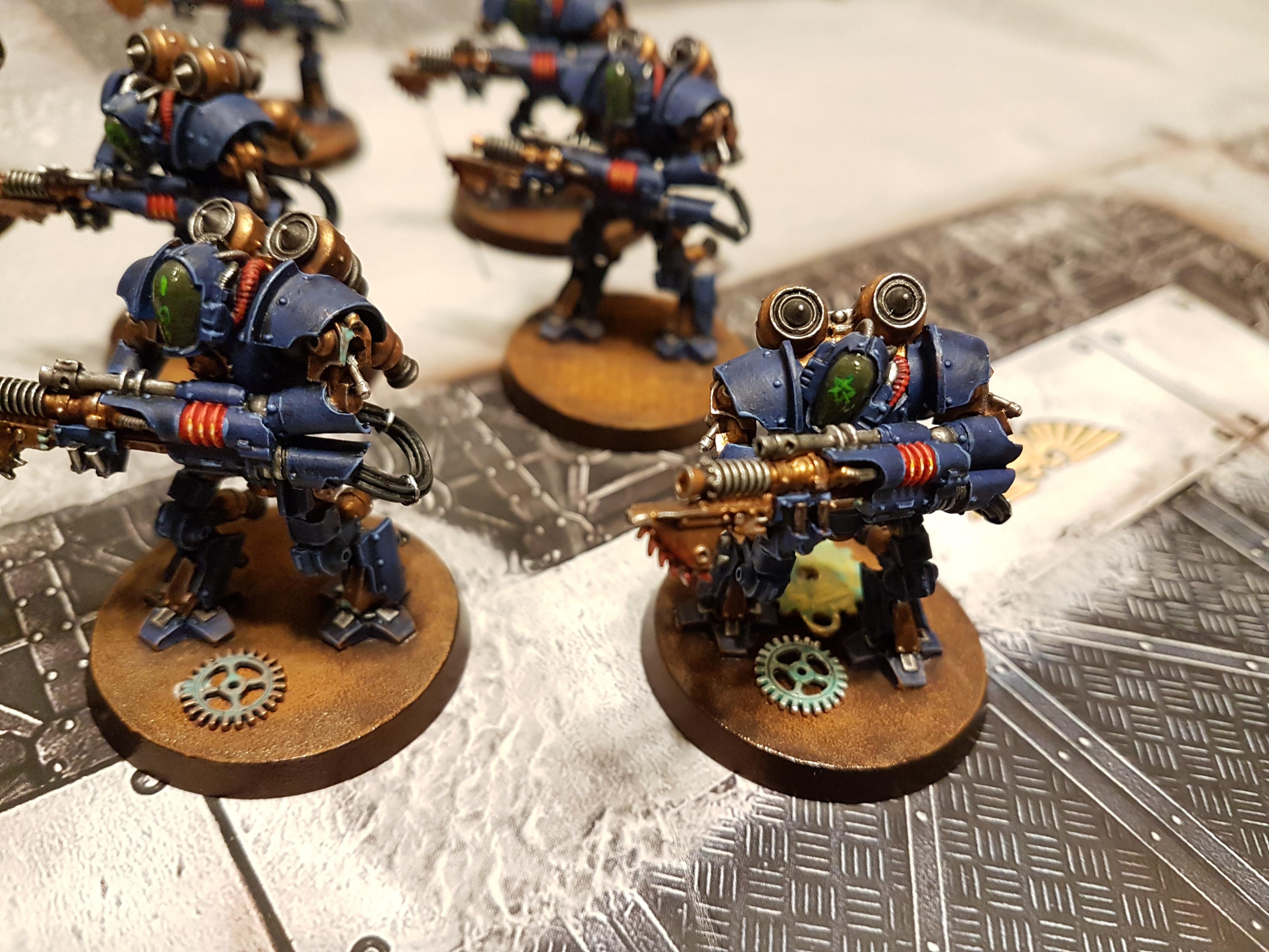 Blue, Chainblade, Konor, Lighting Gun, Mechanicum, Mechanicum Thallax Cohort, Thallax, Thallax Cohort