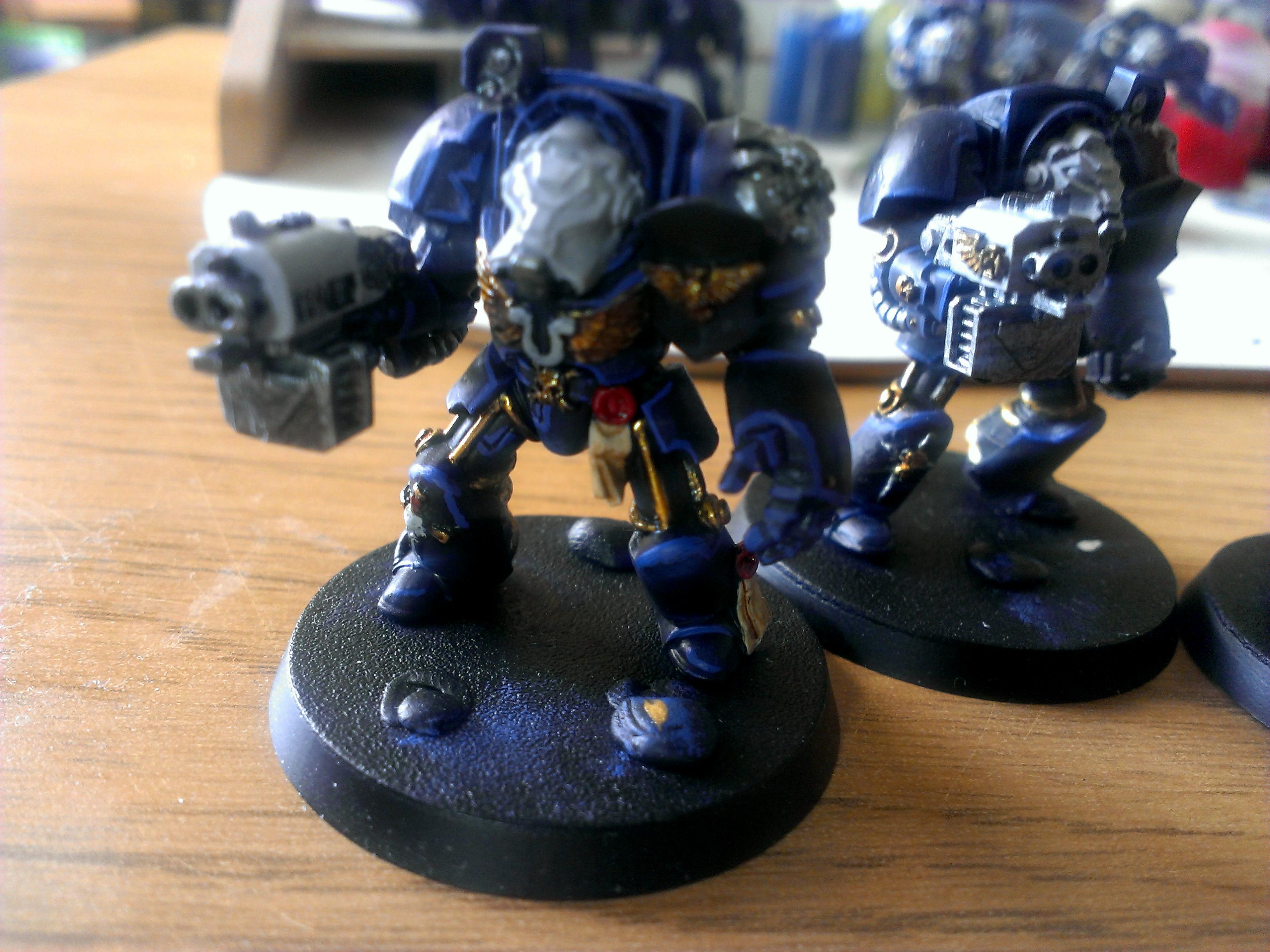 Space Marines, Terminator Armor, Ultramarines, Work In Progress