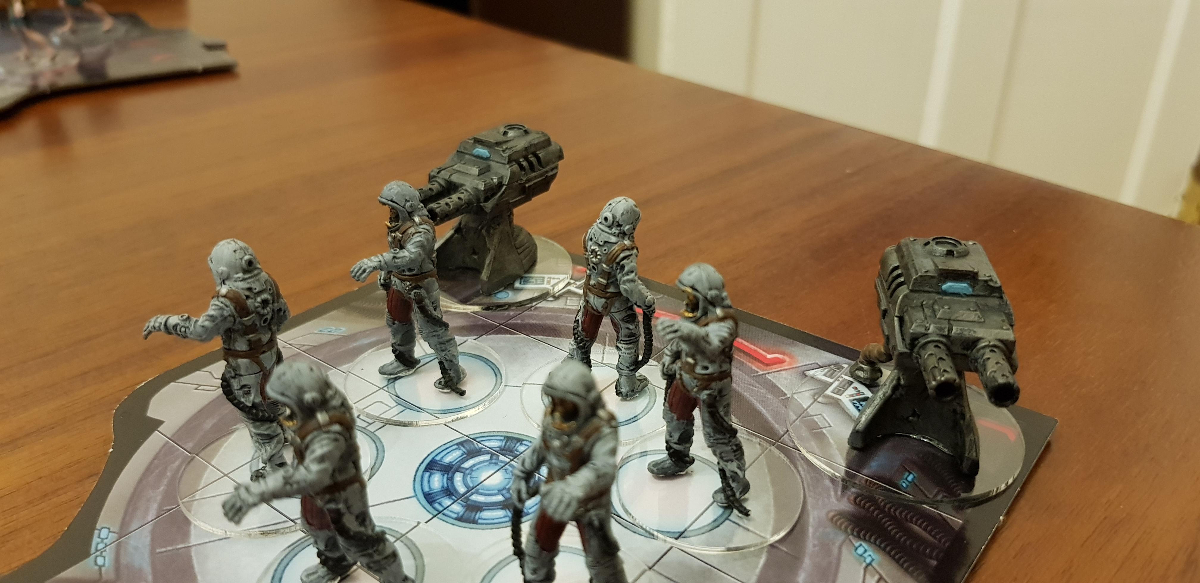 Derelict Ship, Turrets and necronauts 
