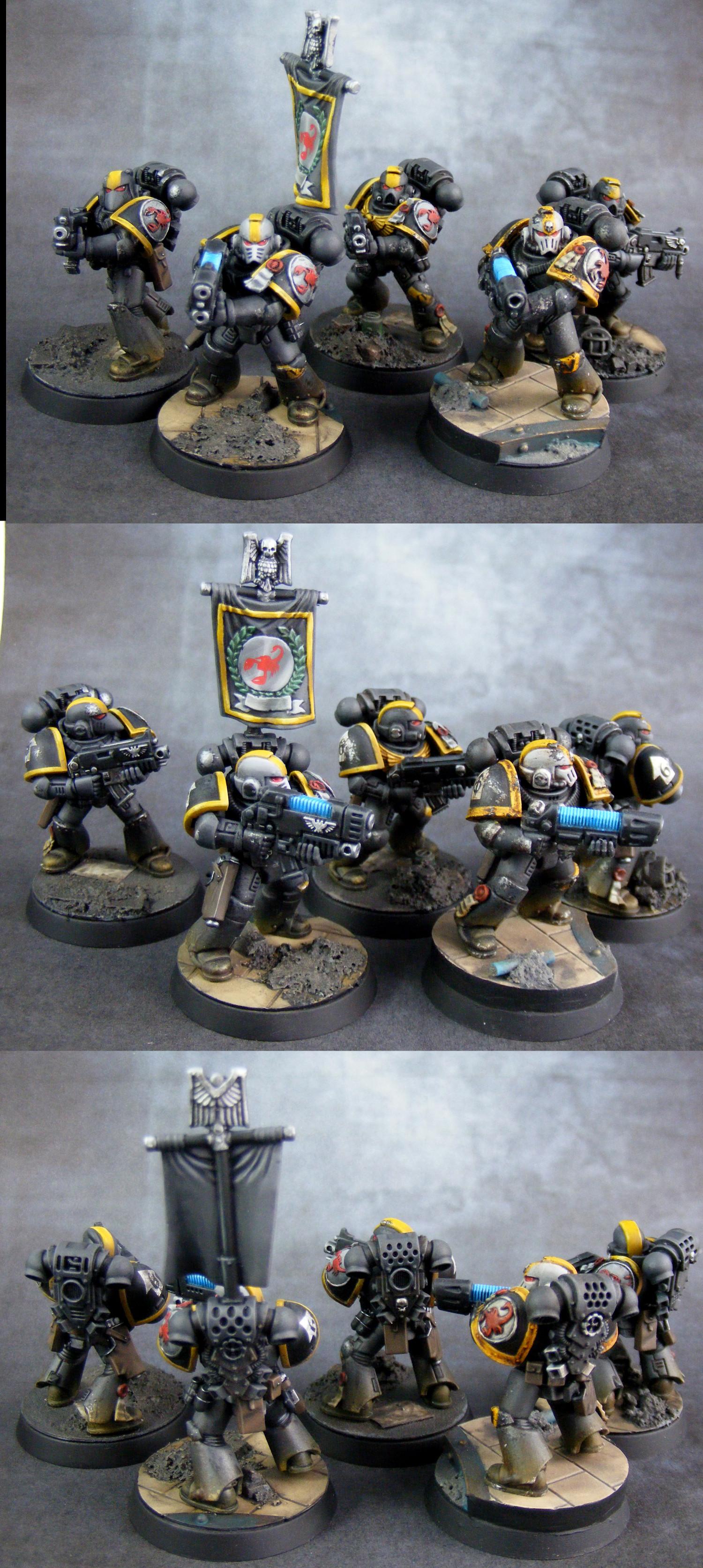 Conversion, Red Scorpions, Space Marines, Tactical Squad, Warhammer 40,000