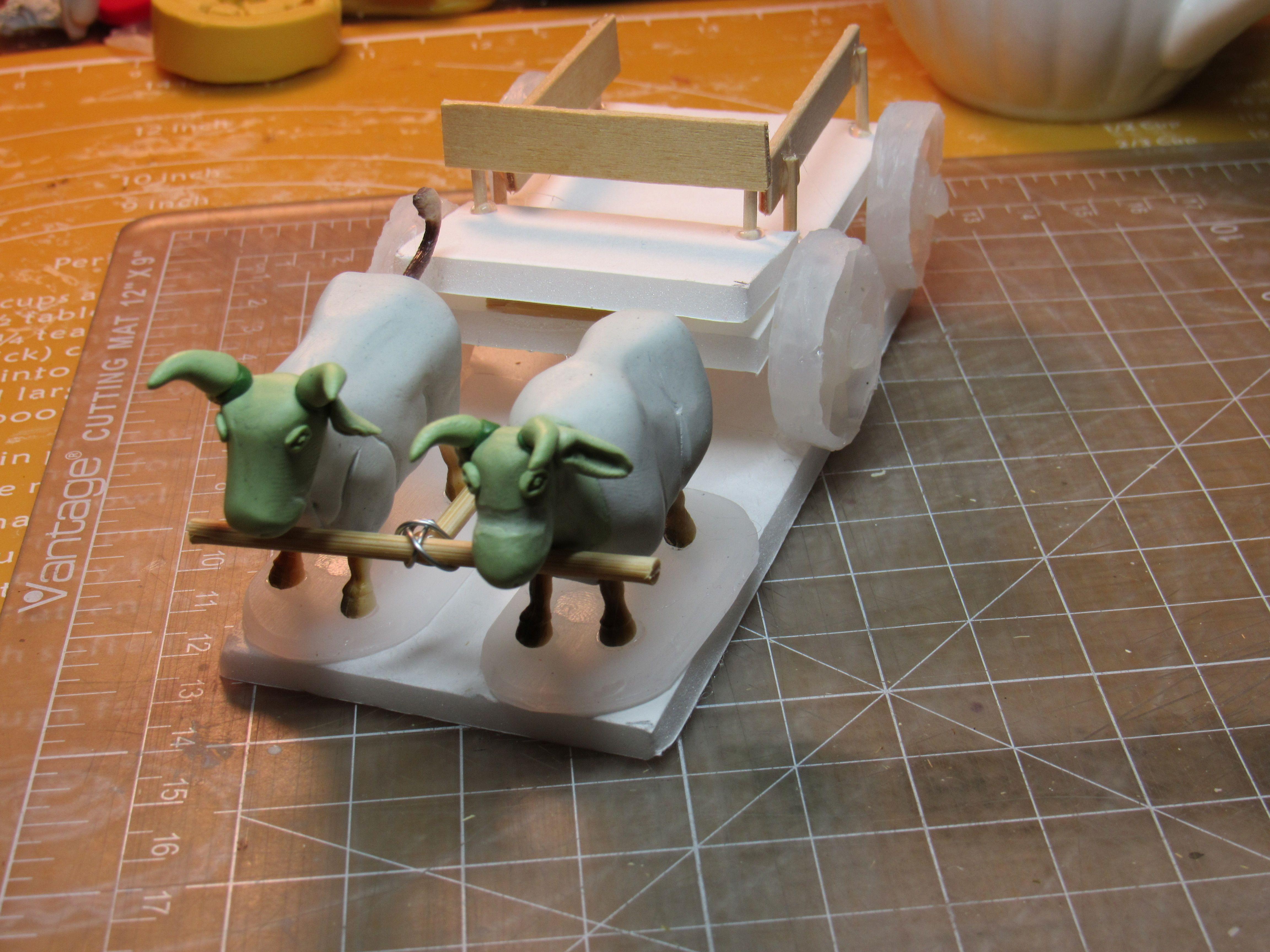 Ox drawn wagon