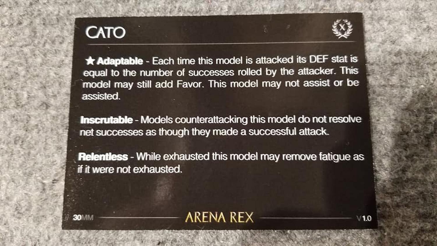 Arena Rex, Cato, Exile, Exilii, Gladiator, Red Republic Games